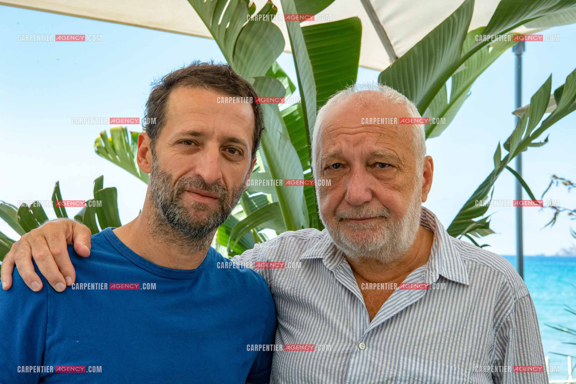 Le réalisateur et metteur en Scène Fréderic Quiring et l'acteur François Berléand présentent leur film « LA TRES TRES GRANDE CLASSE » à Toulon le 12 juillet 2022.           ( Exclusif )