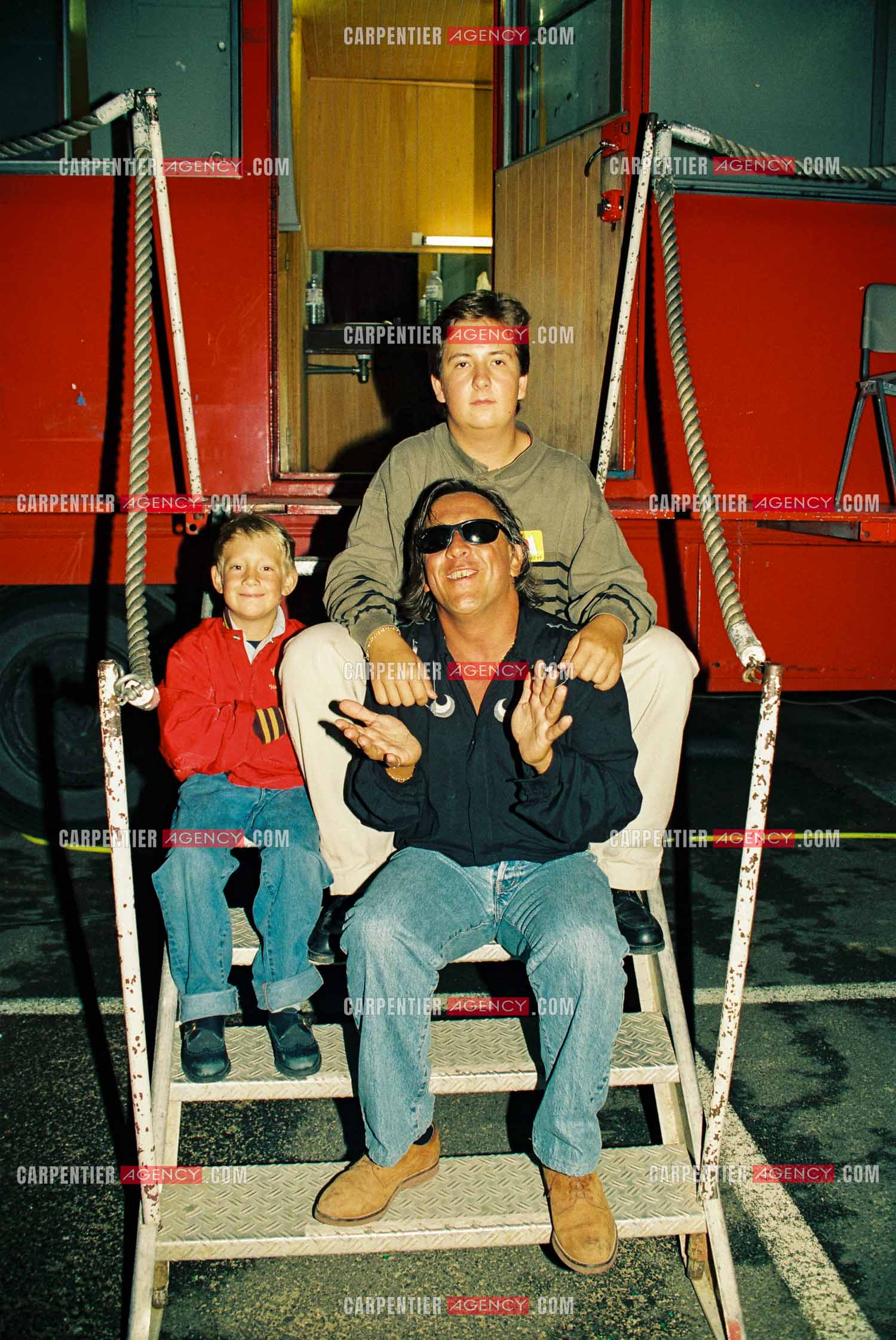 Gilbert Montagné et ses deux fils Nicolas et Éric.   ( Exclusif )