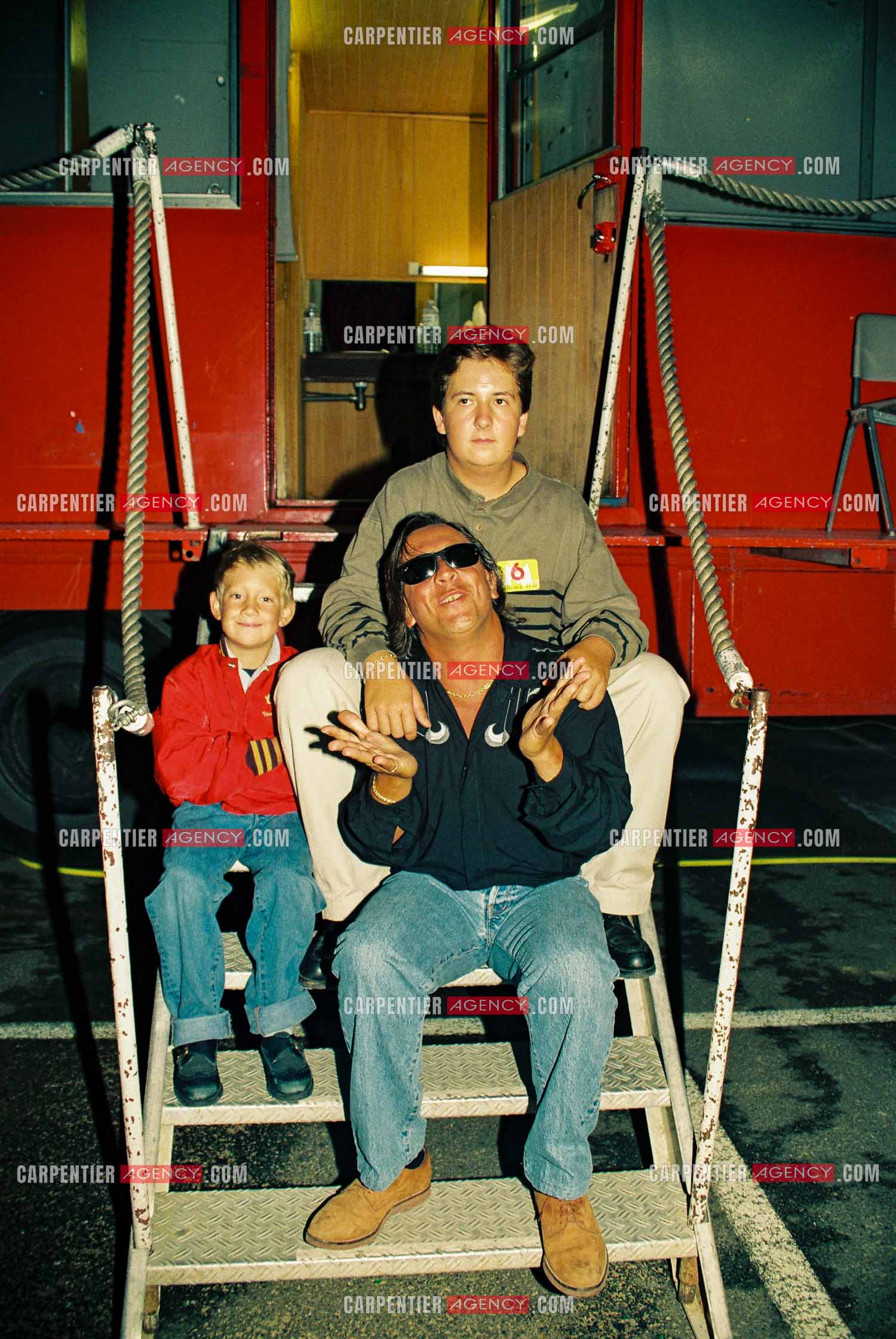 Gilbert Montagné et ses deux fils Nicolas et Éric.   ( Exclusif )