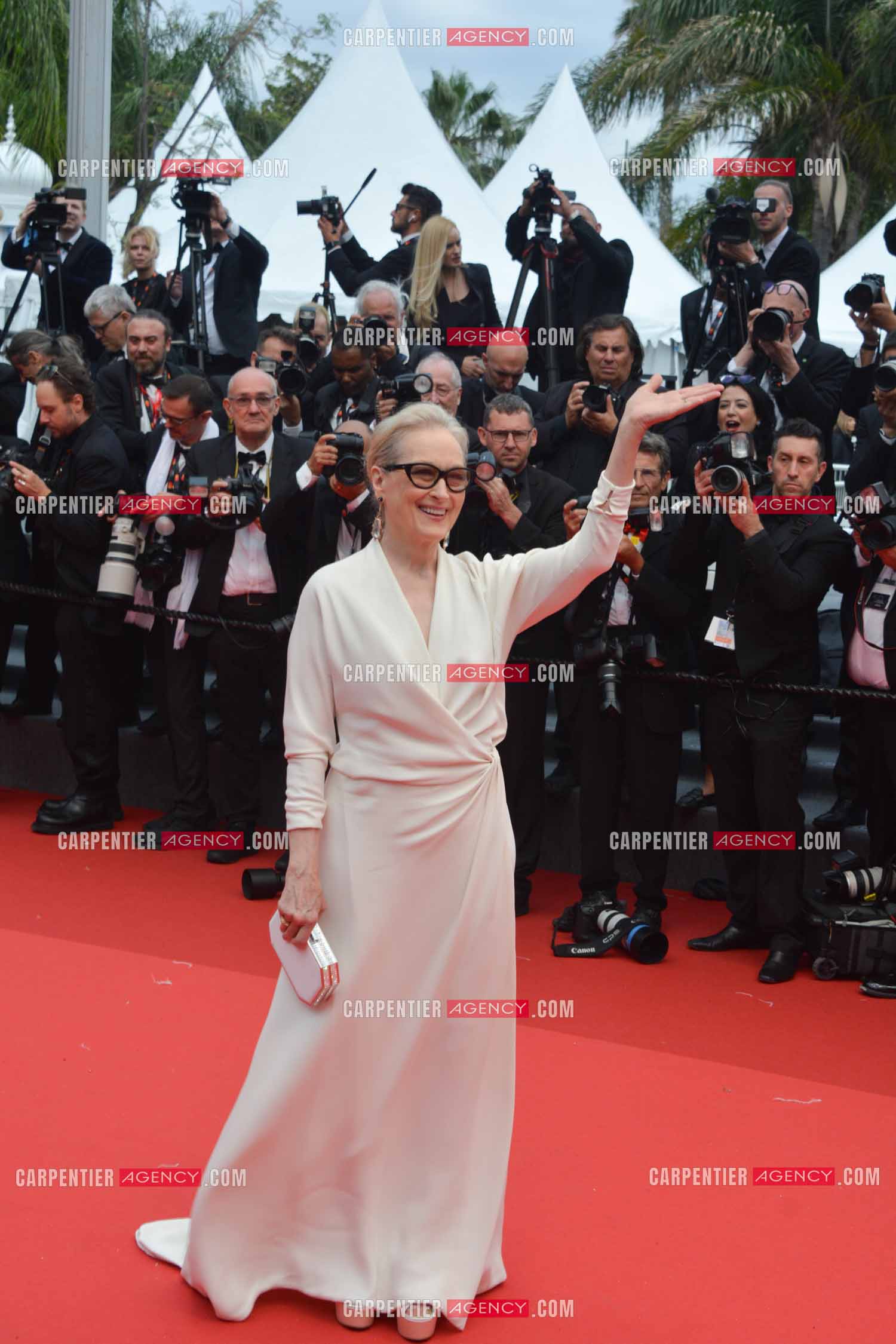 Ouverture du 77ème Festival de Cannes du 14 au 25 mai 2024. L'actrice américaine Meryl Streep sur le tapis rouge pour la cérémonie d’ouverture.
