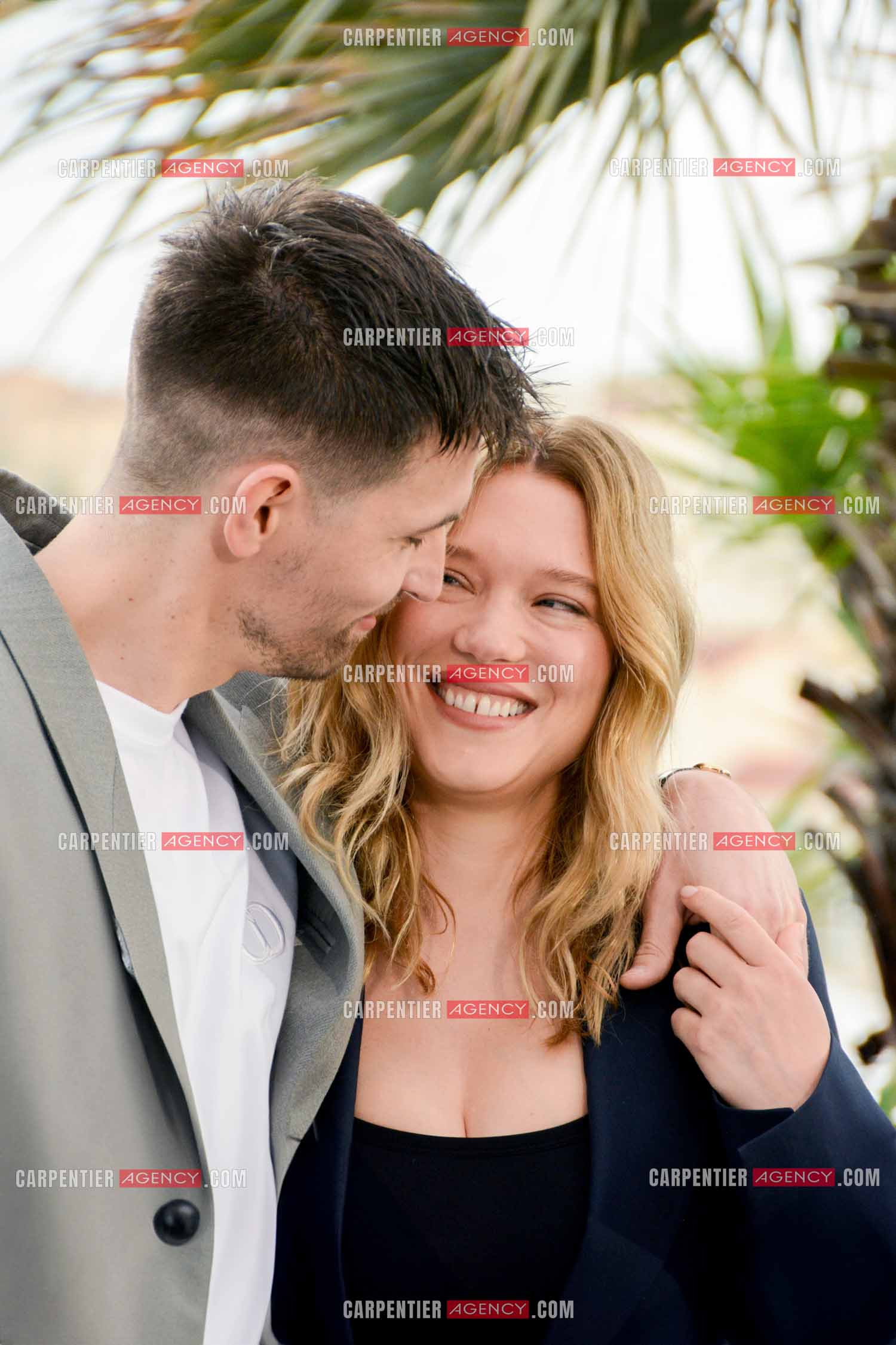 Ouverture du  77ème Festival de Cannes du 14 au 25 mai 2024. Raphael Quenard et Lea Seydoux au photocall.