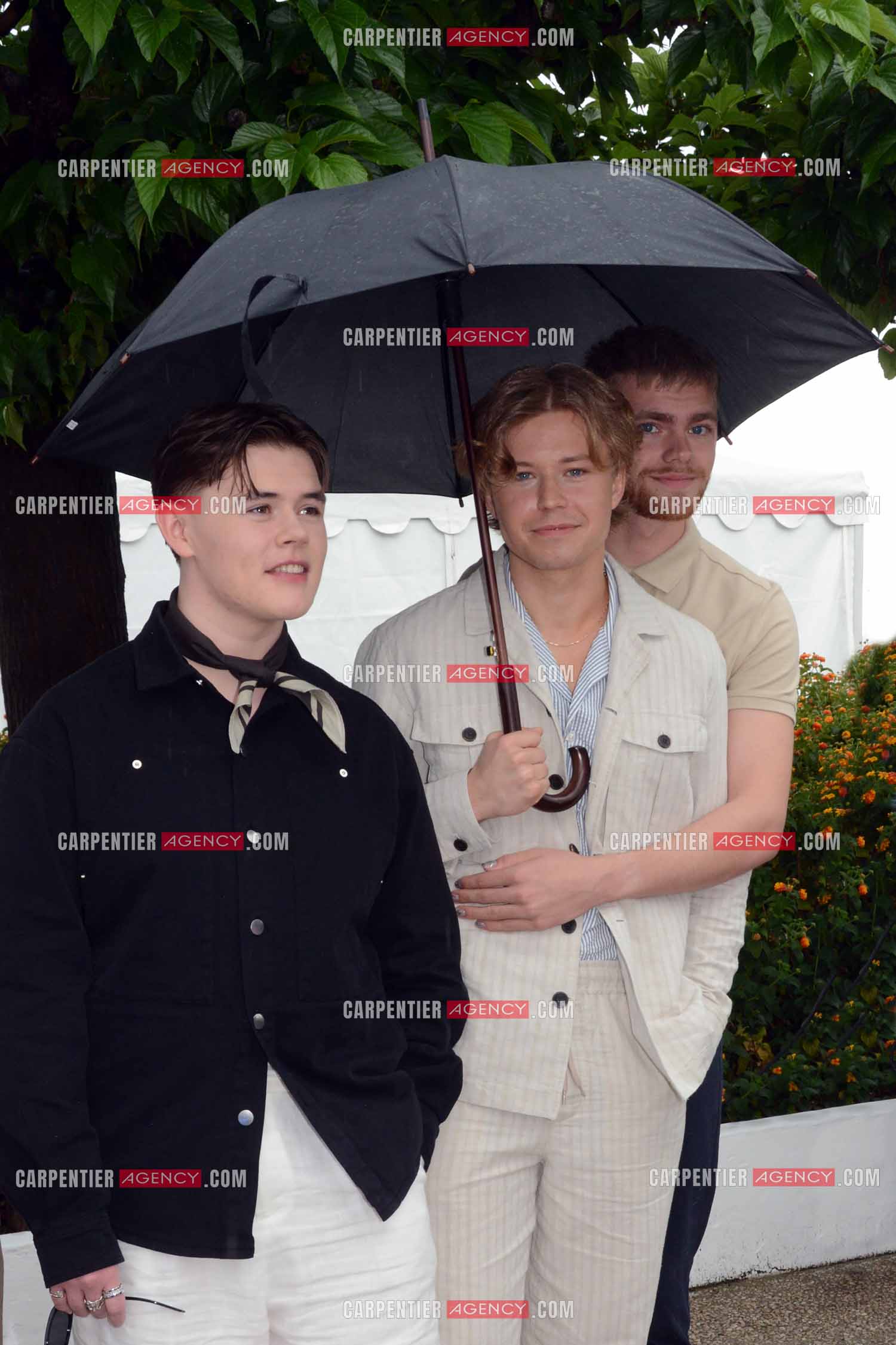 Ouverture du  77ème Festival de Cannes du 14 au 25 mai 2024. Les acteurs Águst Wigum et Baldur Einarsson lors du photocall.