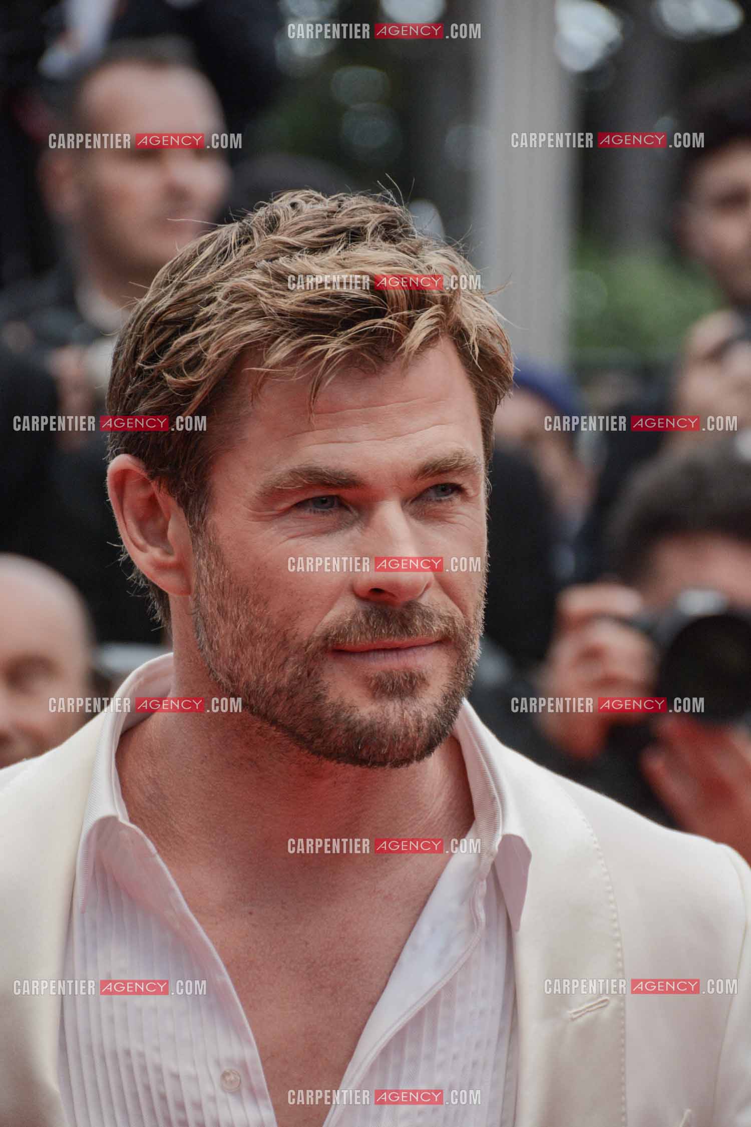 Festival de Cannes 2024. 77e édition du 14 au 25 Mai 2024. L'acteur australien Chris Hemsworth - Montée des marches “ FURIOSA “. Une saga de “ MAD MAX “.
