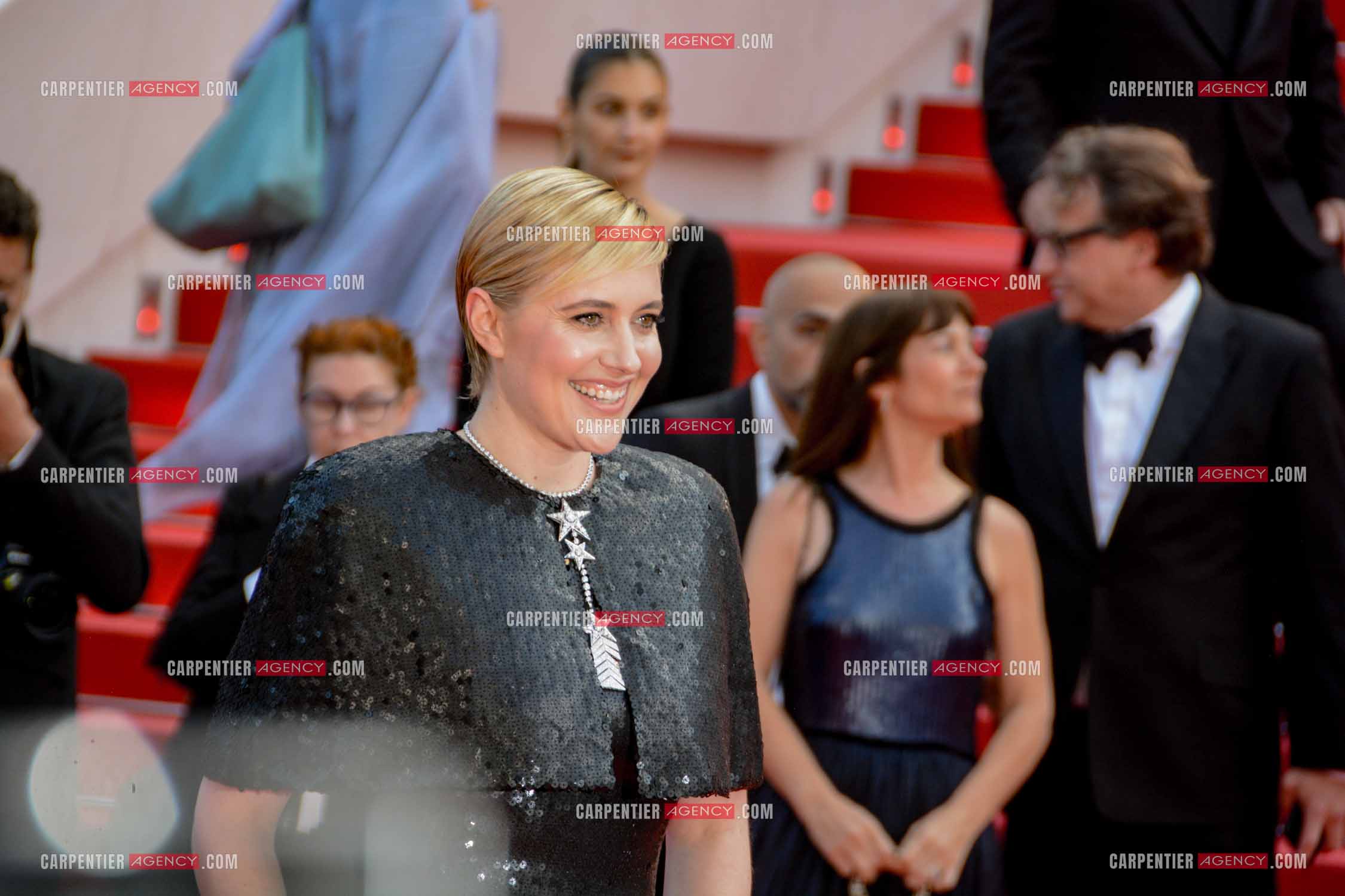 Festival de Cannes 2024. 77e édition du 14 au 25 Mai 2024. Montée des marches du film “ Megalopolis “. L'actrice Greta Gerwig.