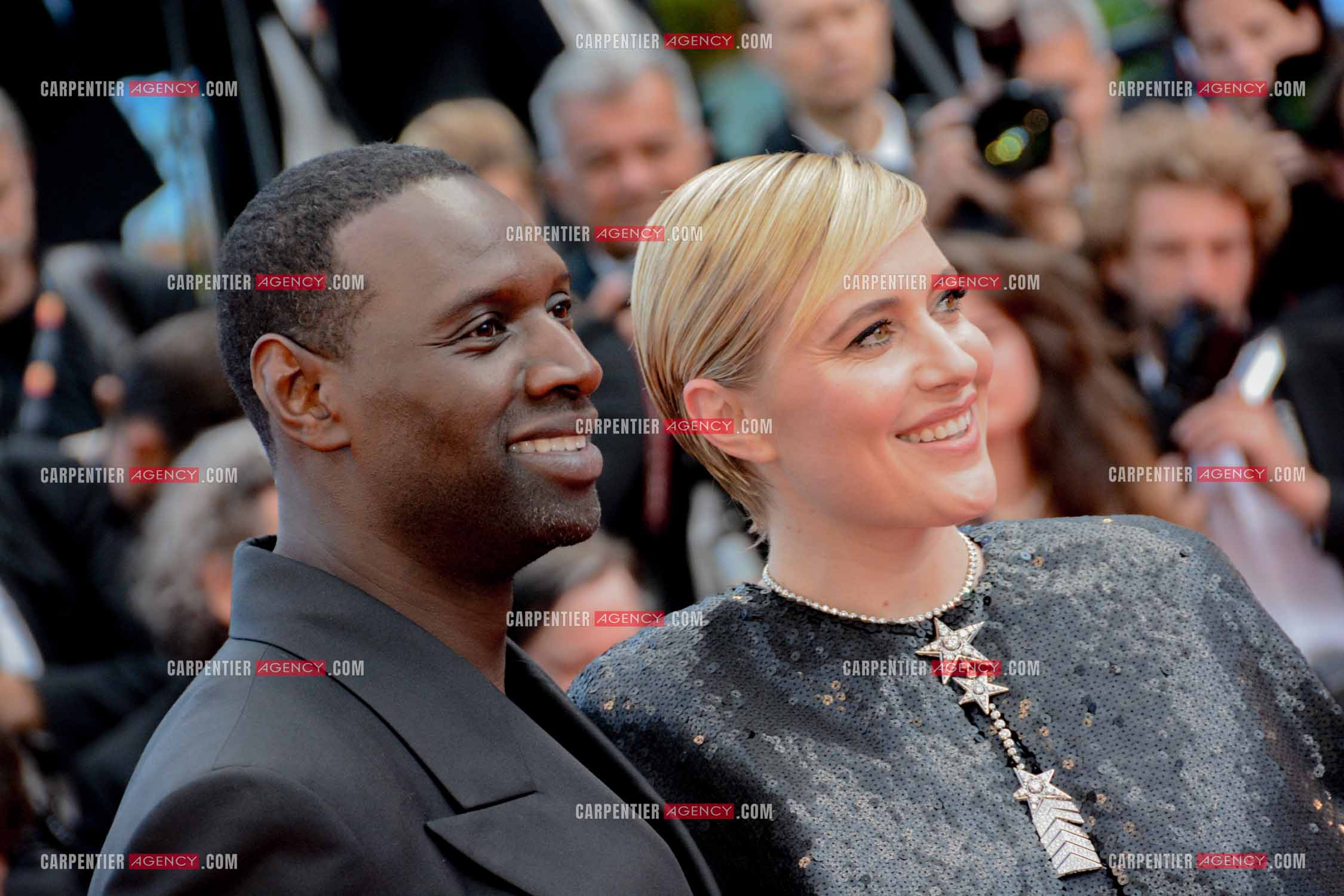 Festival de Cannes 2024. 77e édition du 14 au 25 Mai 2024. Montée des marches du film “ Megalopolis “. L'acteur Omar Sy et l'actrice Greta Gerwig.