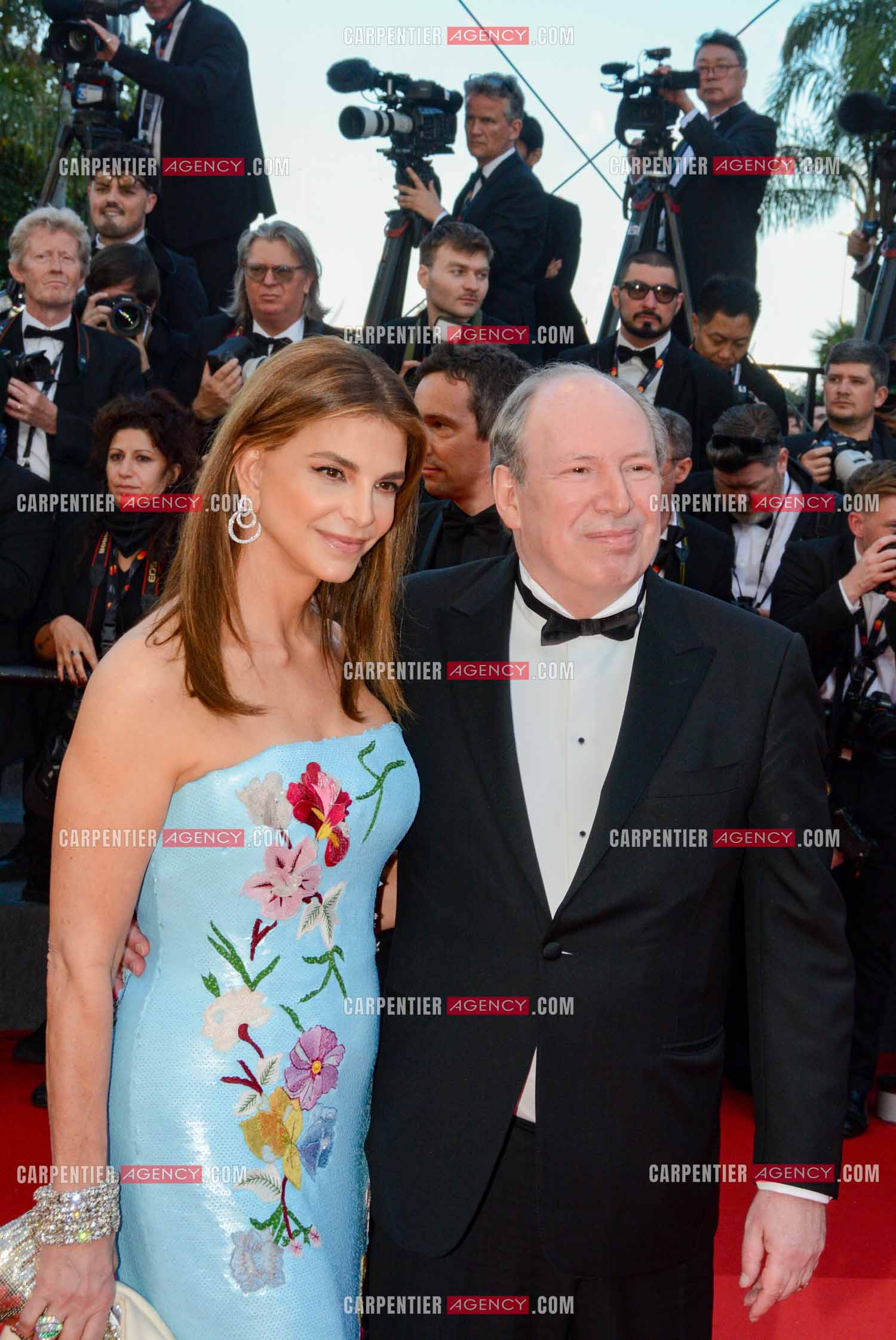 Festival de Cannes 2024. 77e édition du 14 au 25 Mai 2024. Montée des marches du film “ Megalopolis “. Hans Zimmer et sa compagne.