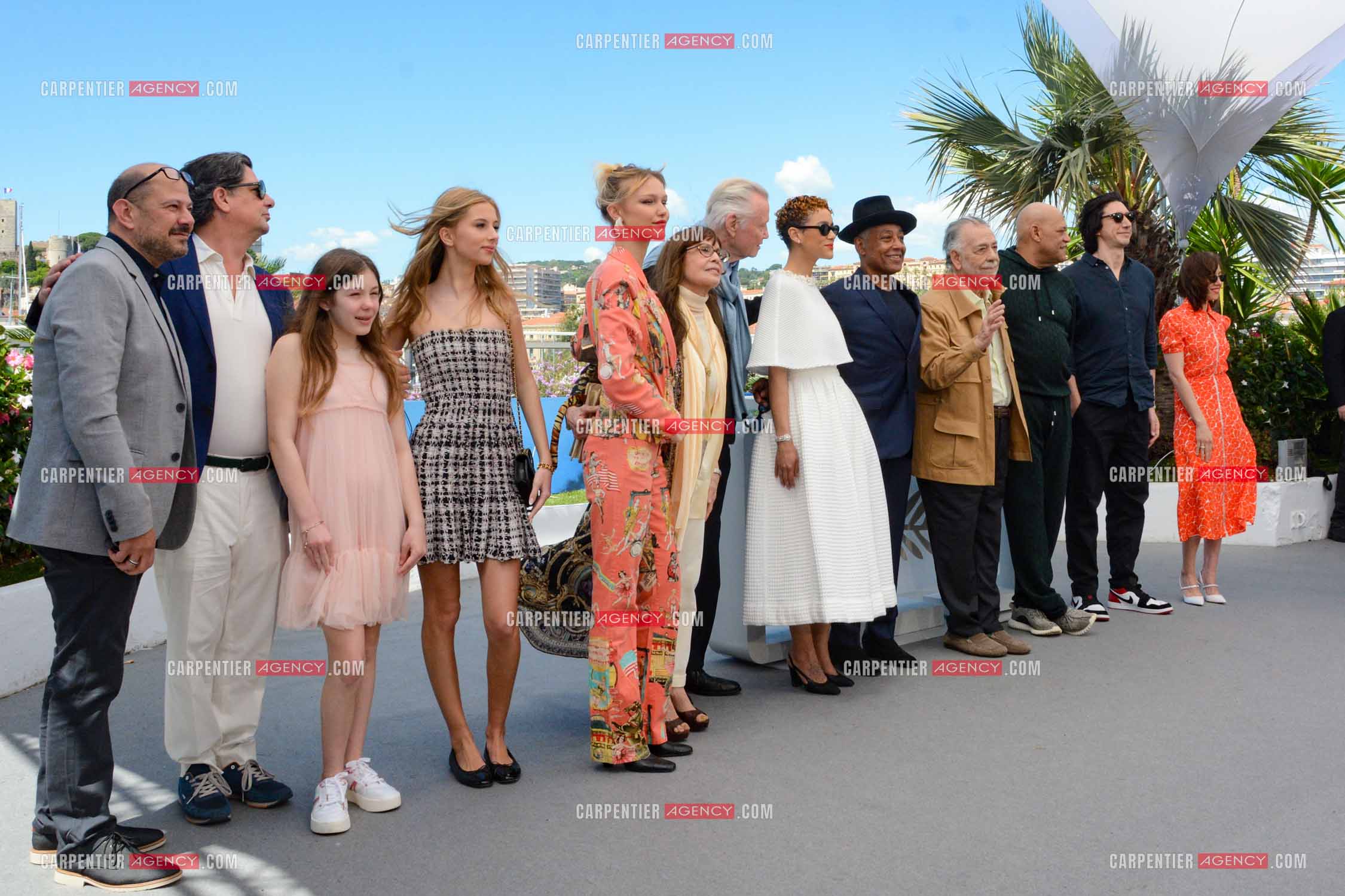 Festival de Cannes 2024. 77e édition du 14 au 25 Mai 2024. Jon Voight, Shia LaBeouf, Nathalie Emmanuel, Chloe Fineman, Grace VanderWaal, Romy Croquet, Laurence Fishburne, Francis Ford Coppola, Giancarlo Esposito, D. B. Sweeney, Talia Shire, Adam Driver  pour la projection du film “ Megalopolis “.