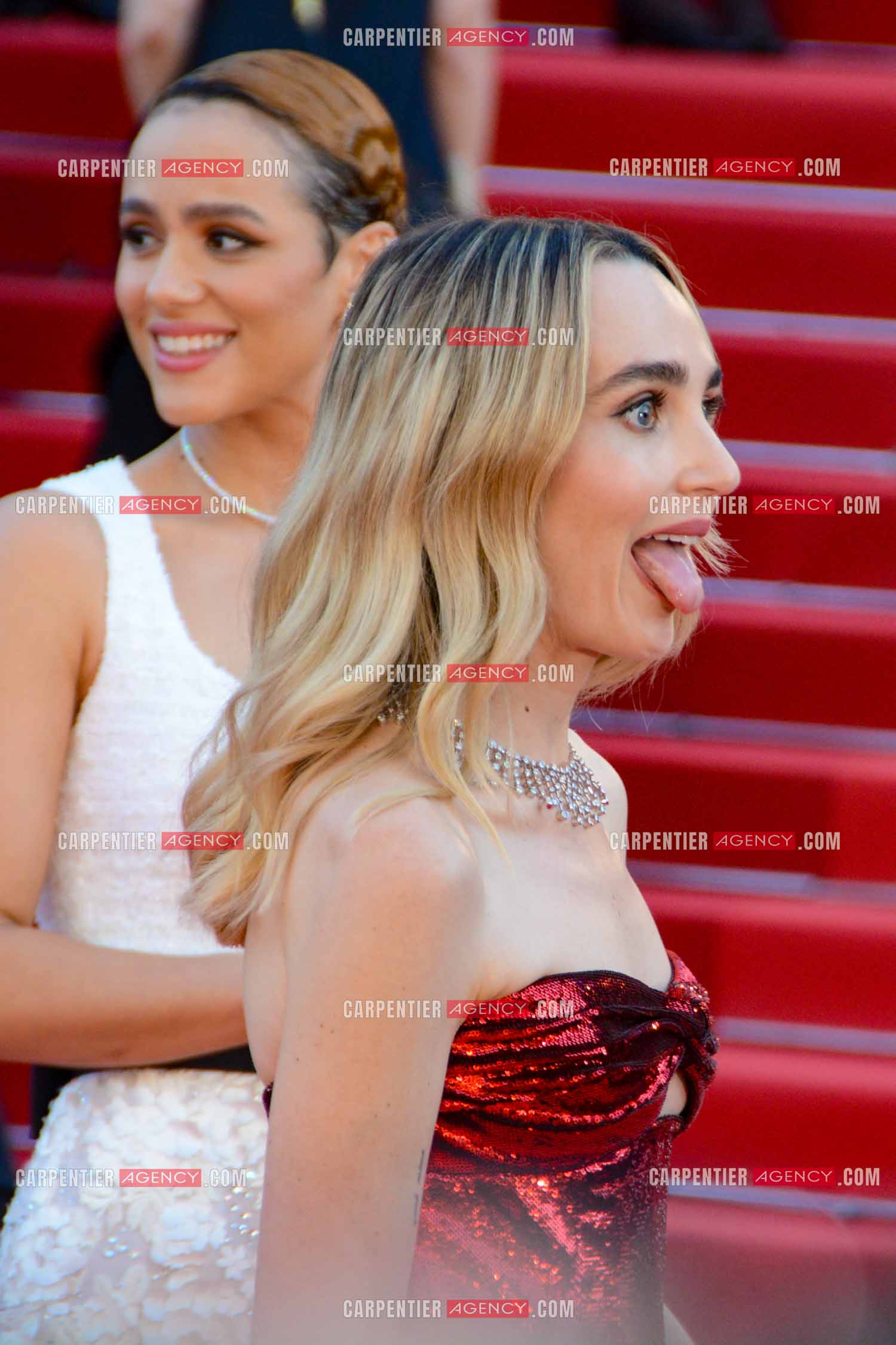 Festival de Cannes 2024. 77e édition du 14 au 25 Mai 2024. L'actrice Nathalie Emmanuel et Chloe Fineman pour la projection du film “ Megalopolis “.