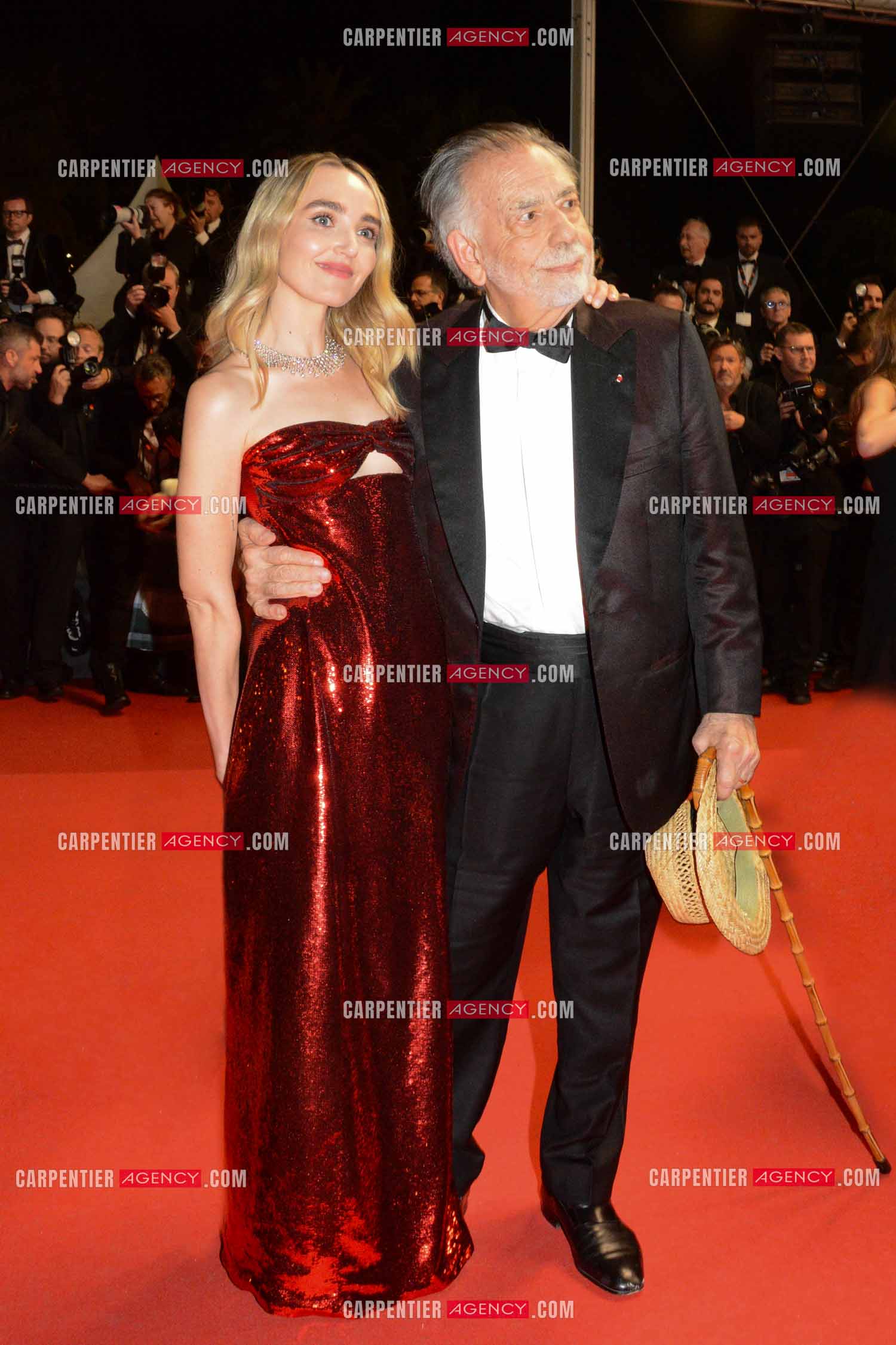 Festival de Cannes 2024. 77e édition du 14 au 25 Mai 2024. Le réalisateur et sénariste Francis Ford Coppola et l'actrice Chloe Fineman pour la projection du film “ Megalopolis “.