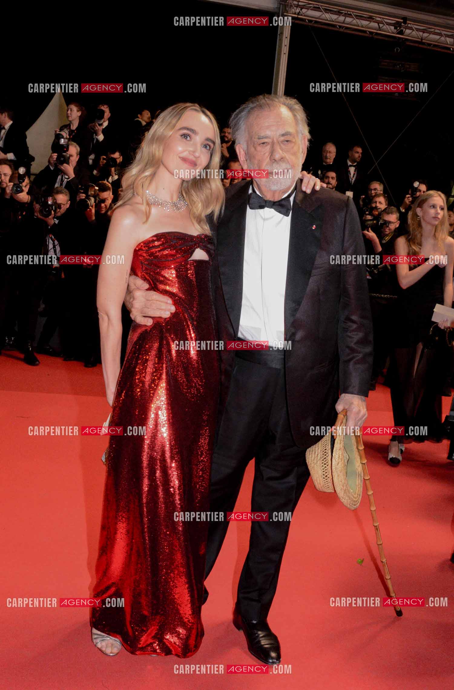 Festival de Cannes 2024. 77e édition du 14 au 25 Mai 2024. Le réalisateur et sénariste Francis Ford Coppola et l'actrice Chloe Fineman pour la projection du film “ Megalopolis “.
