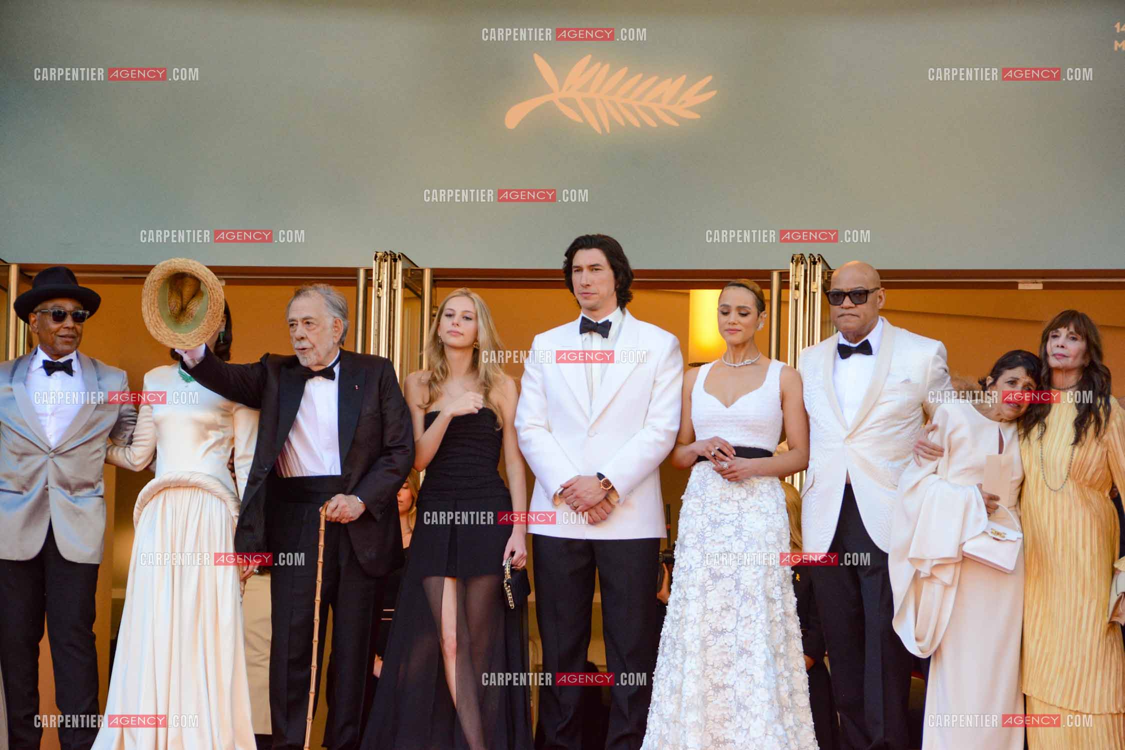 Festival de Cannes 2024. 77e édition du 14 au 25 Mai 2024. Jon Voight, Shia LaBeouf, Nathalie Emmanuel, Chloe Fineman, Grace VanderWaal, Romy Croquet, Laurence Fishburne, Francis Ford Coppola, Giancarlo Esposito, D. B. Sweeney, Talia Shire, Adam Driver  pour la projection du film “ Megalopolis “.