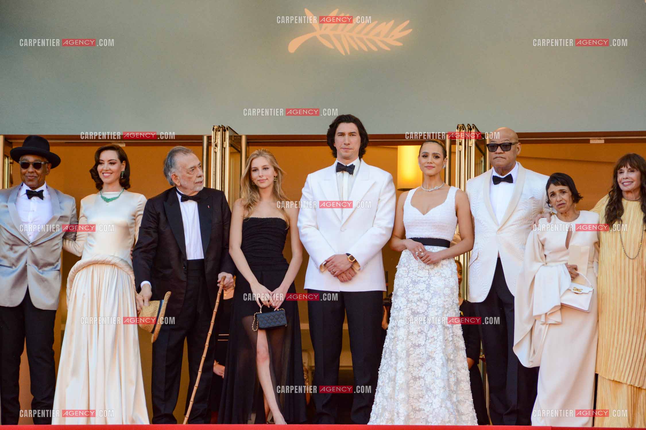 Festival de Cannes 2024. 77e édition du 14 au 25 Mai 2024. Jon Voight, Shia LaBeouf, Nathalie Emmanuel, Chloe Fineman, Grace VanderWaal, Romy Croquet, Laurence Fishburne, Francis Ford Coppola, Giancarlo Esposito, D. B. Sweeney, Talia Shire, Adam Driver  pour la projection du film “ Megalopolis “.