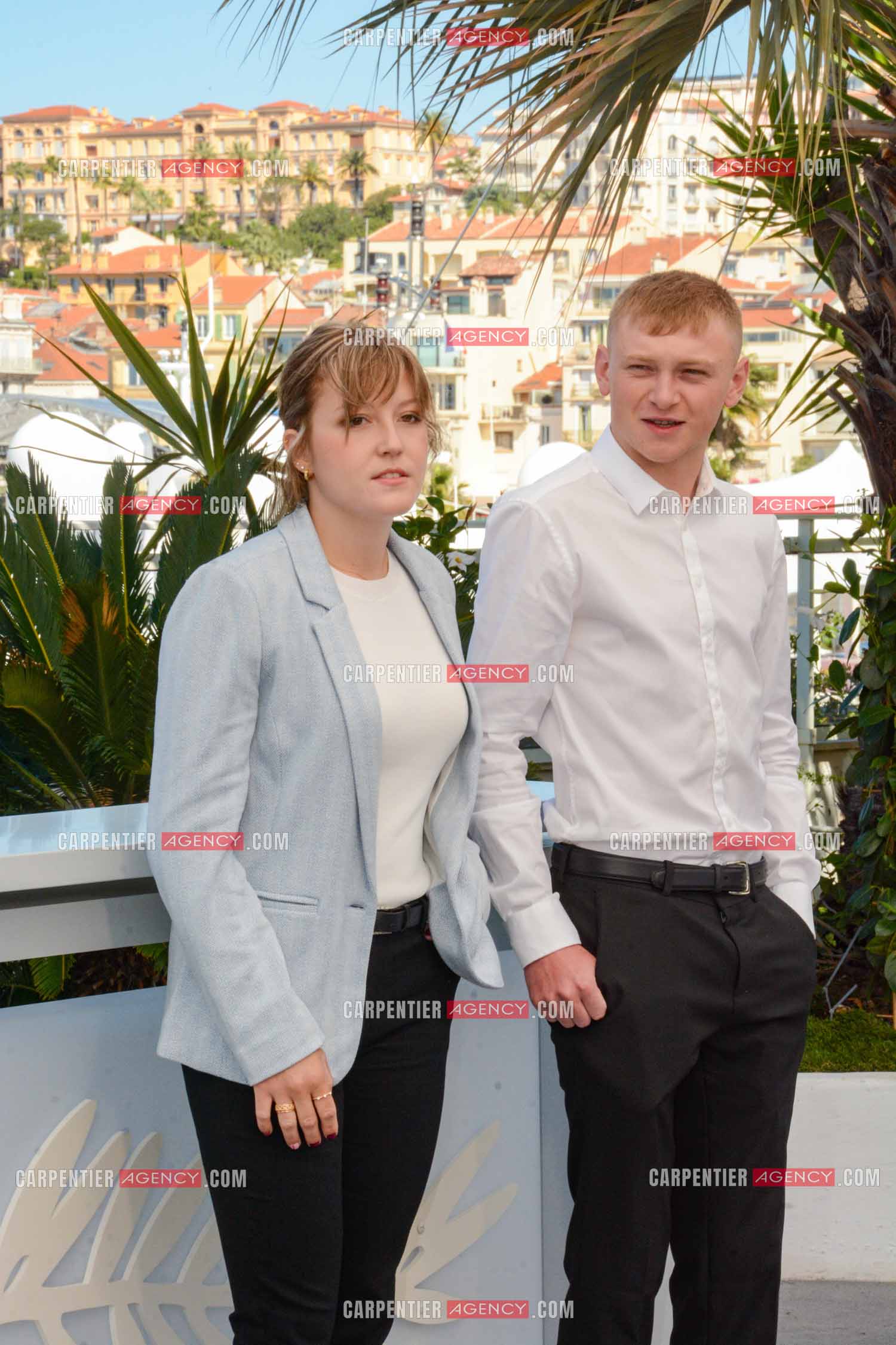 Festival de Cannes 2024. 77e édition du 14 au 25 Mai 2024. Photocall du film " Vingt Dieux ".  Maïwene Barthelemy et Clément Faveau.