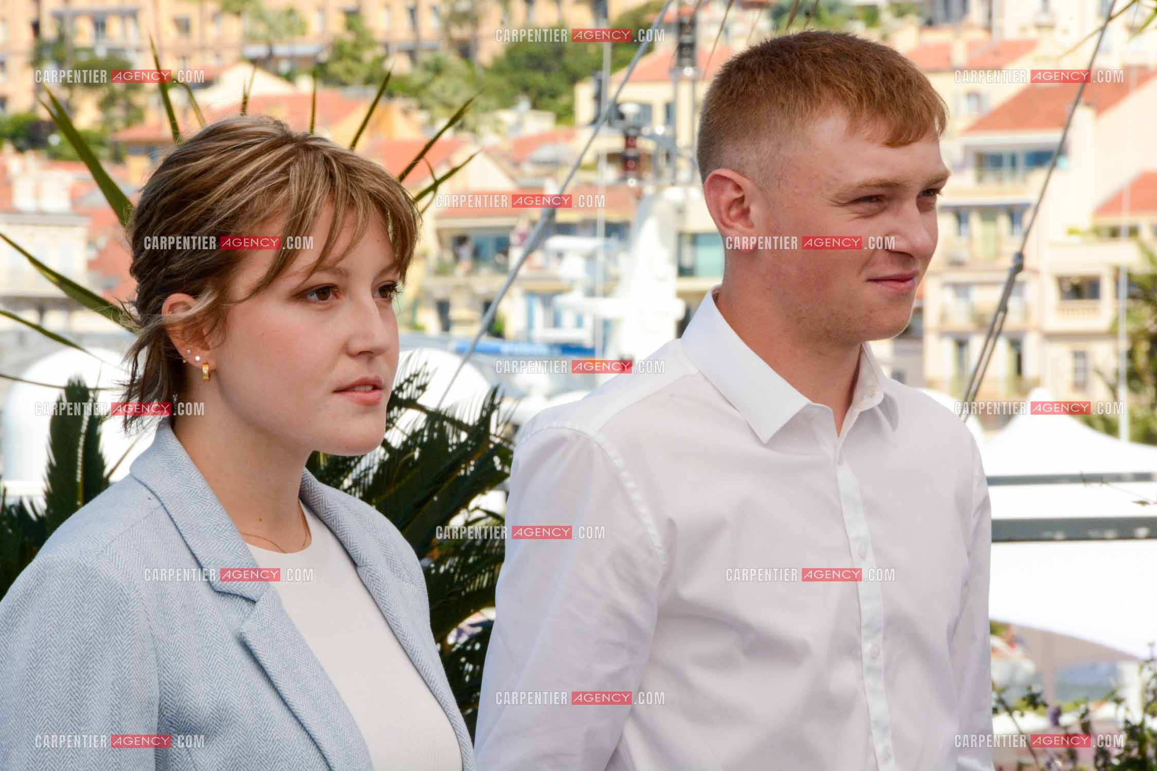 Festival de Cannes 2024. 77e édition du 14 au 25 Mai 2024. Photocall du film " Vingt Dieux ".  Maïwene Barthelemy et Clément Faveau.
