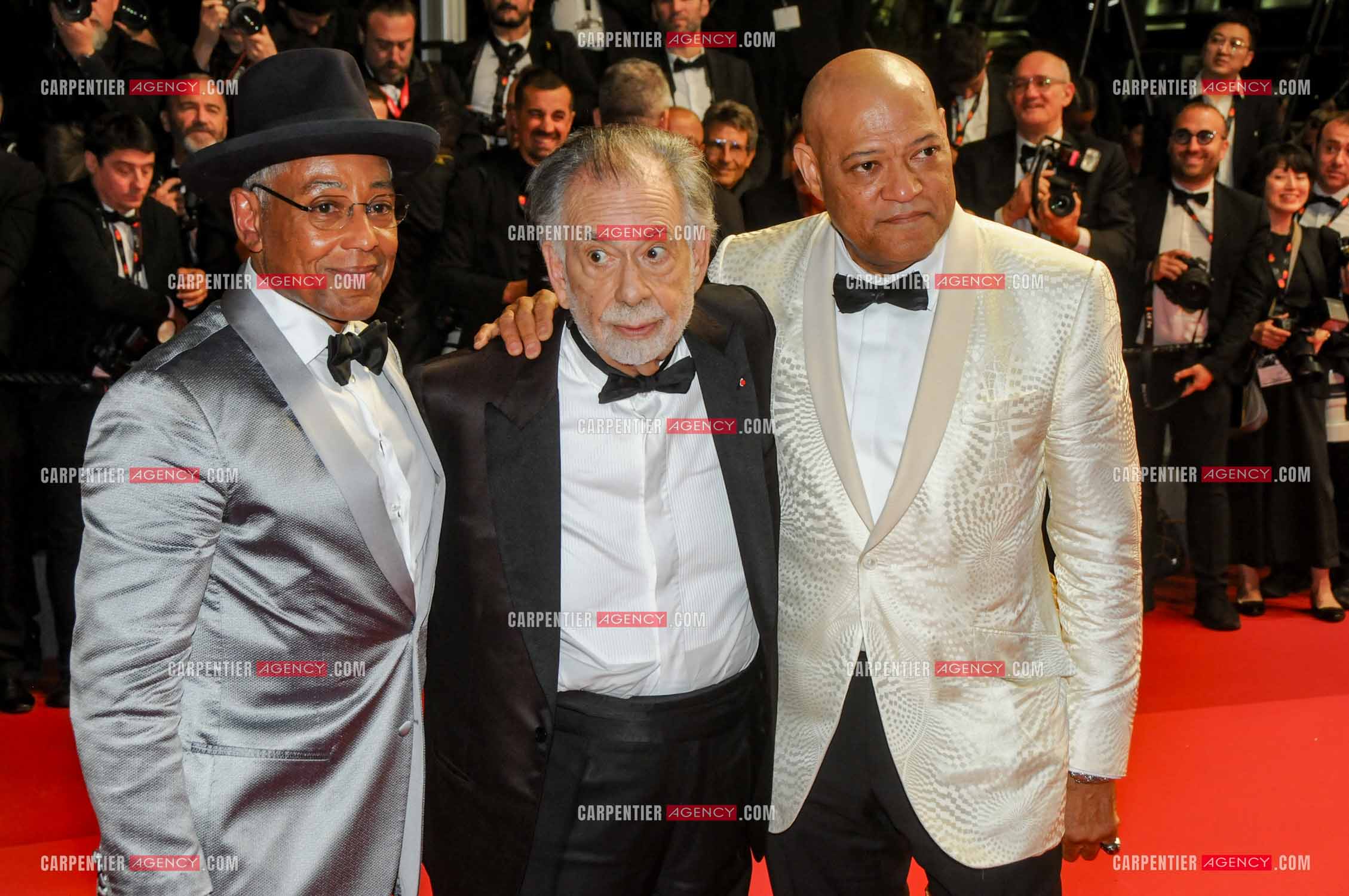 Festival de Cannes 2024. 77e édition du 14 au 25 Mai 2024. Laurence Fishburne, Francis Ford Coppola, Giancarlo Esposito pour la projection du film “ Megalopolis “.