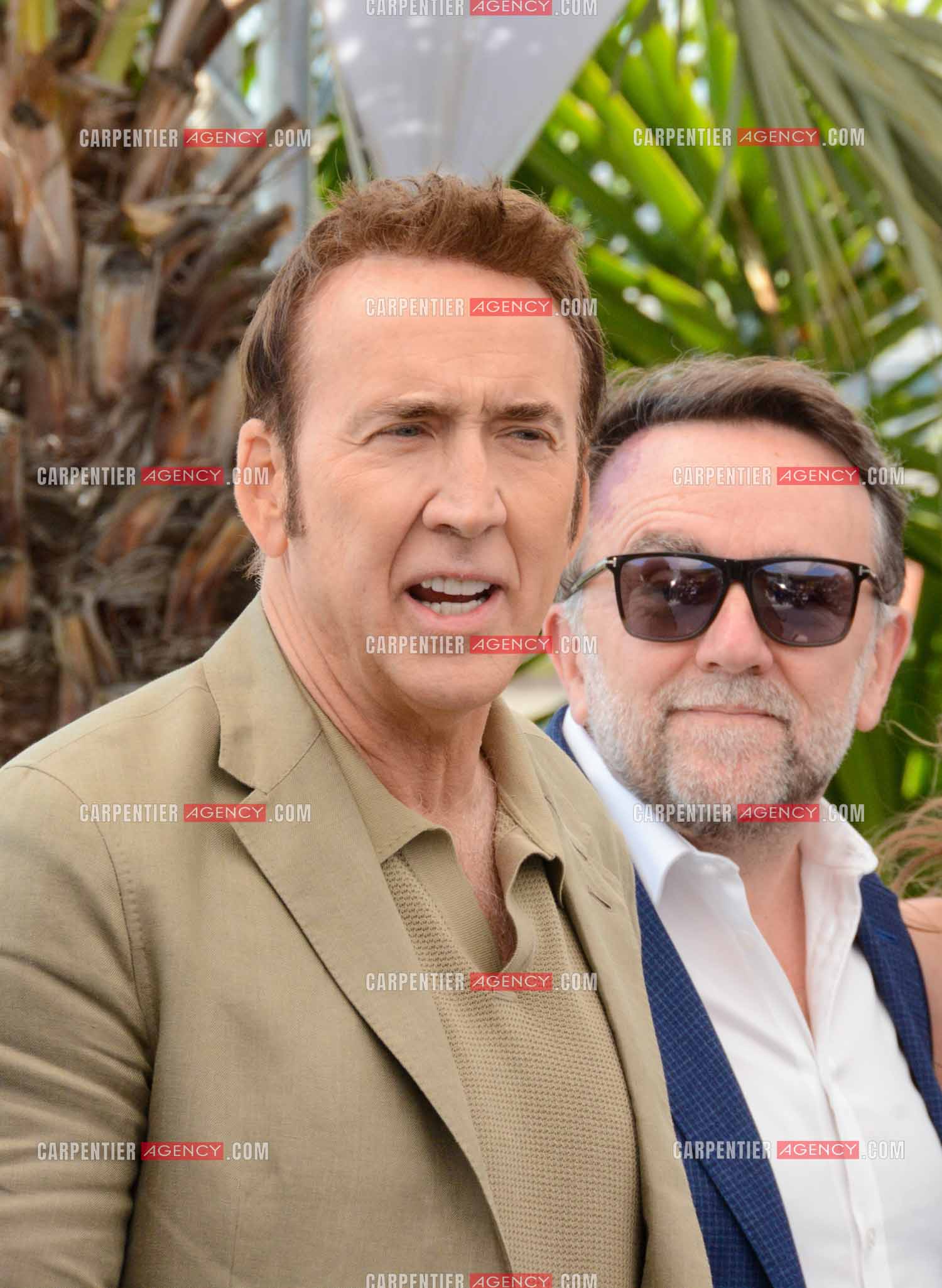 Festival de Cannes 2024. 77e édition du 14 au 25 Mai 2024. Photocall du film "The Surfer". L'acteur américain Nicolas Cage et le réalisateur australien Robert Connolly.