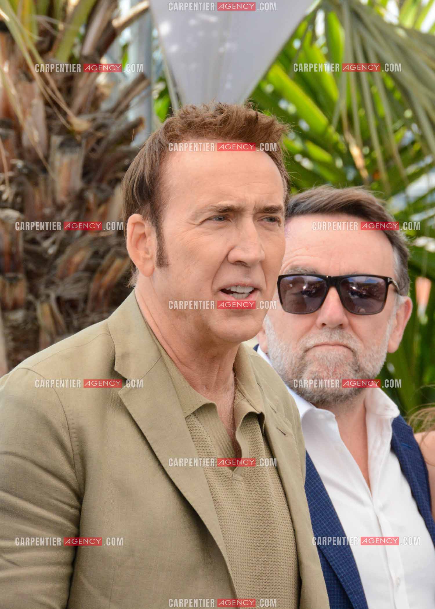 Festival de Cannes 2024. 77e édition du 14 au 25 Mai 2024. Photocall du film "The Surfer". L'acteur américain Nicolas Cage et le réalisateur australien Robert Connolly.
