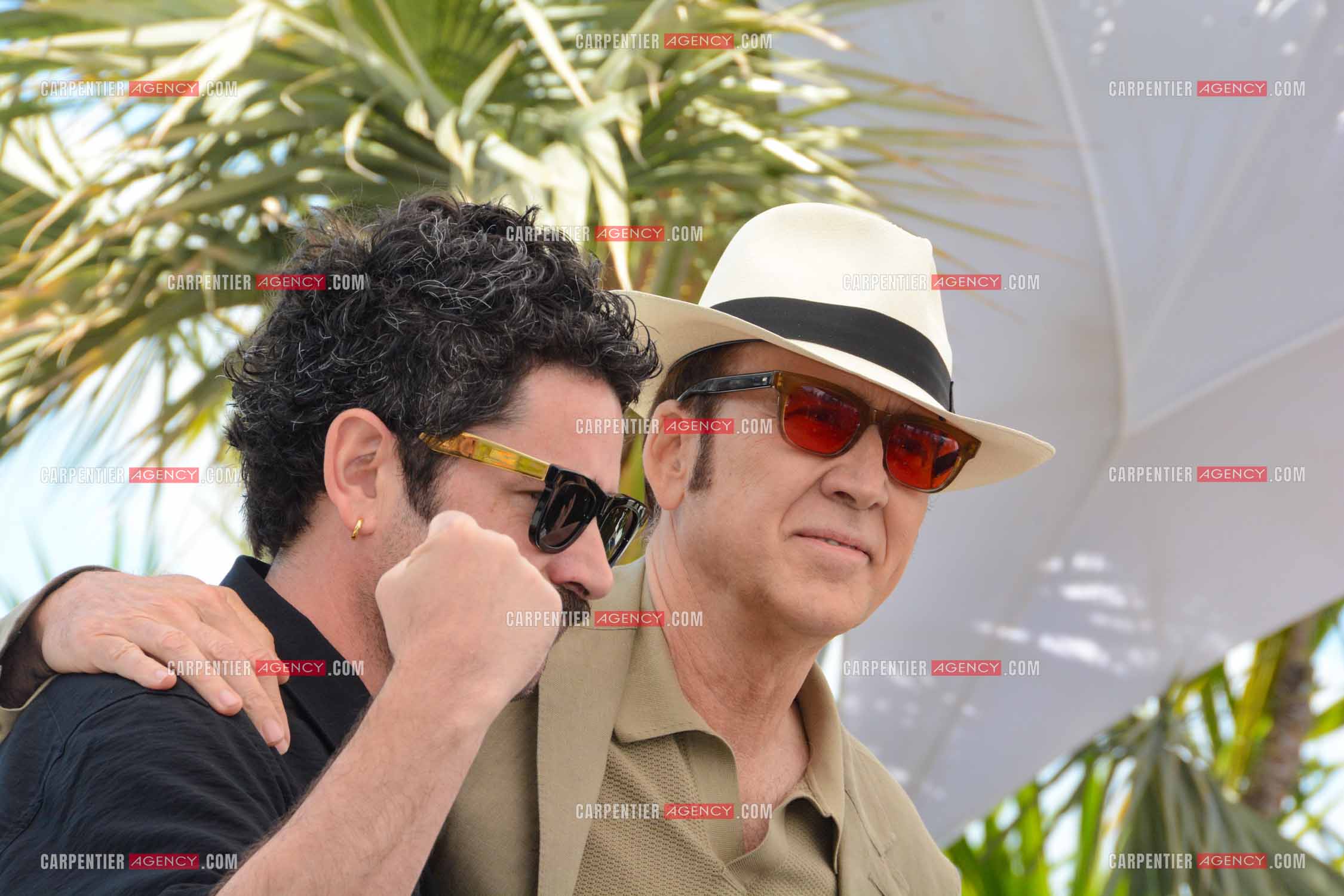 Festival de Cannes 2024. 77e édition du 14 au 25 Mai 2024. Photocall du film "The Surfer". Le réalisateur irlandais Lorcan Finnegan et l'acteur américain Nicolas Cage.