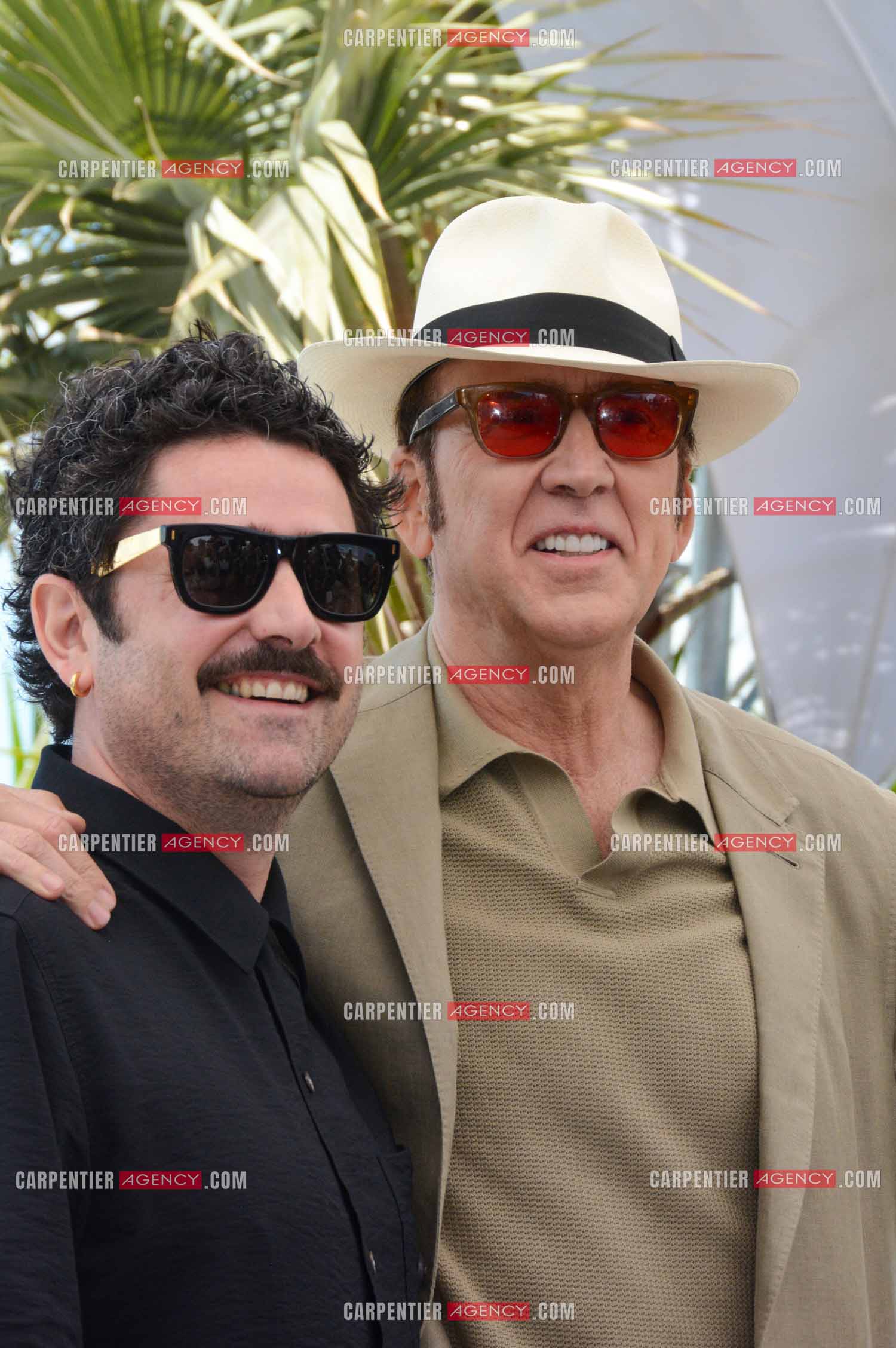 Festival de Cannes 2024. 77e édition du 14 au 25 Mai 2024. Photocall du film "The Surfer". Le réalisateur irlandais Lorcan Finnegan et l'acteur américain Nicolas Cage.