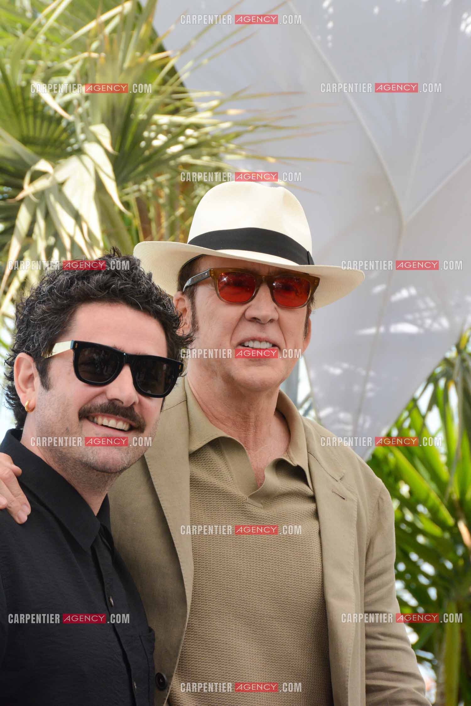 Festival de Cannes 2024. 77e édition du 14 au 25 Mai 2024. Photocall du film "The Surfer". Le réalisateur irlandais Lorcan Finnegan et l'acteur américain Nicolas Cage.