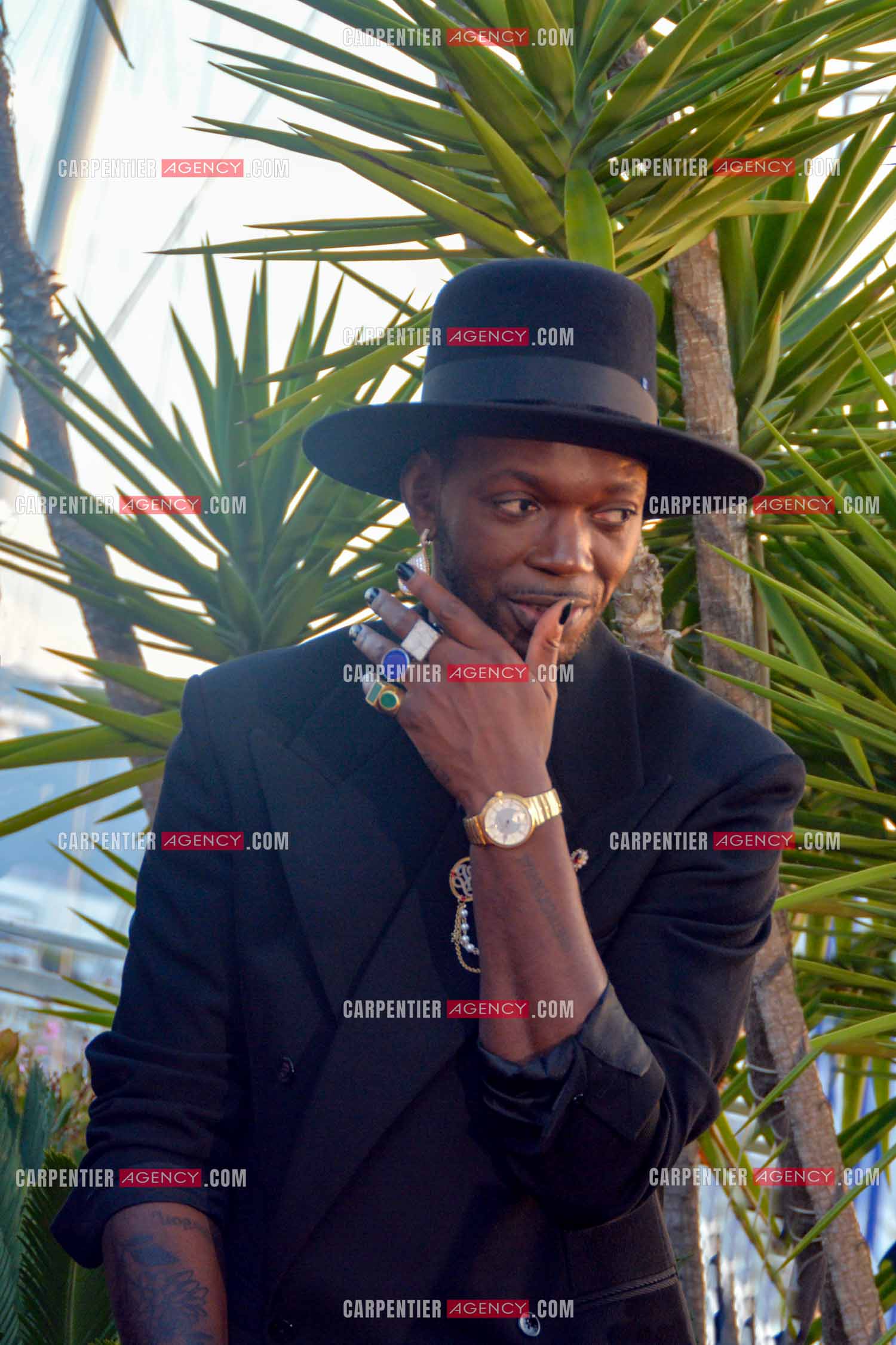 Ouverture du  77ème Festival de Cannes du 14 au 25 mai 2024. Le rappeur et réalisateur belge Baloji lors du photocall.