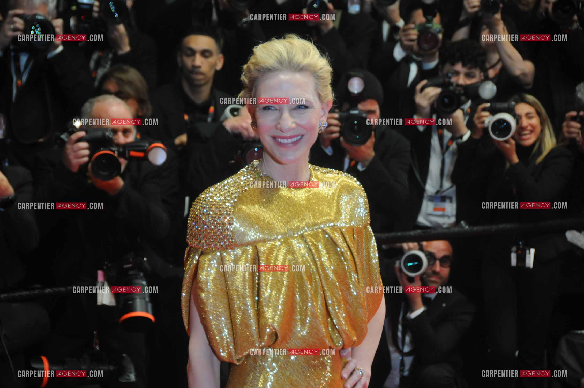 Ouverture du  77ème Festival de Cannes du 14 au 25 mai 2024. Montée des marches du film “ Emilia Perez “. Cate Blanchett