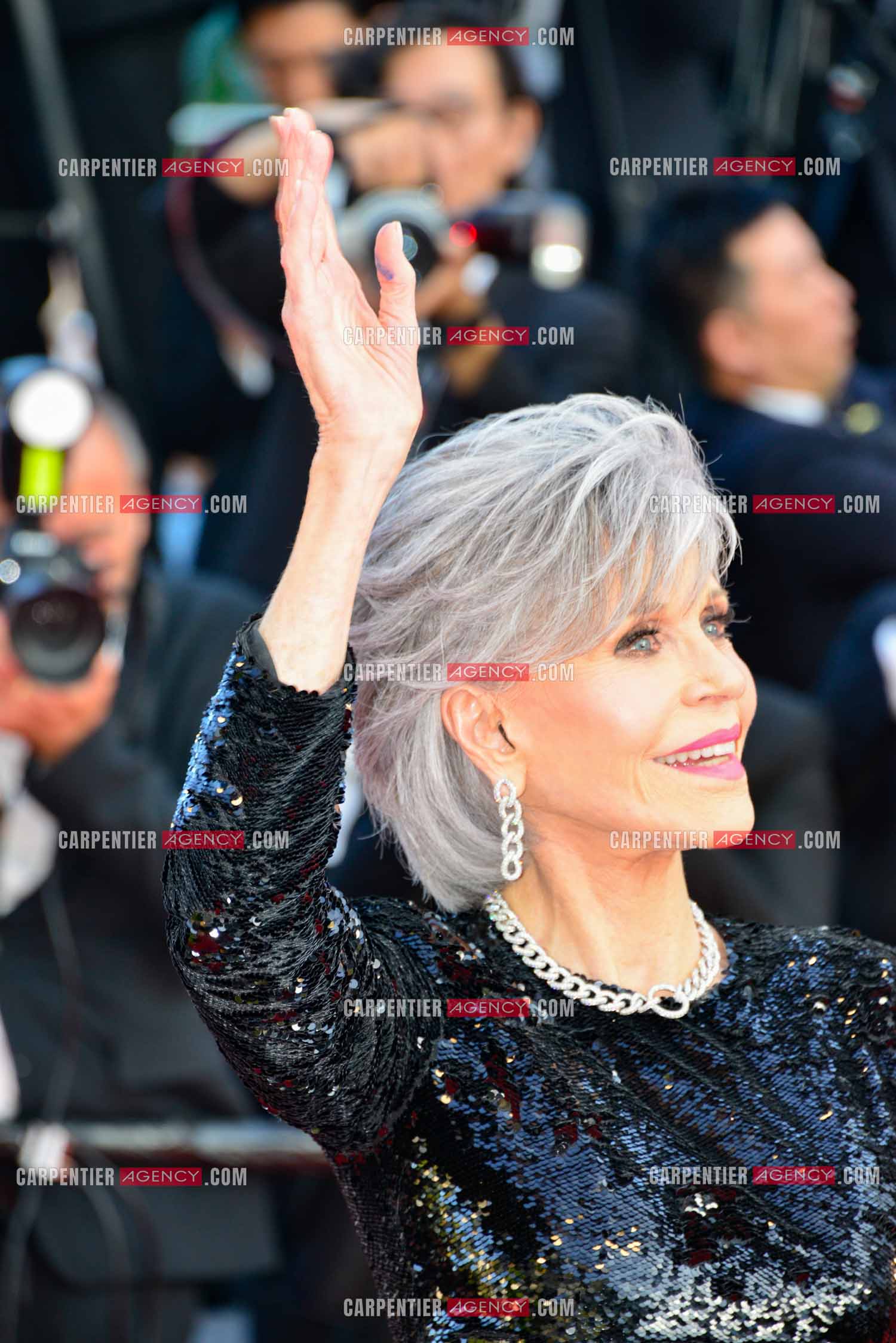 Festival de Cannes 2023. 76e édition du 16 au 27 mai 2023 au Palais des festivals, à Cannes. L'actrice Américaine Jane Fonda assiste à la cérémonie de clôture et à la projection du film “ Élémentaire  “.