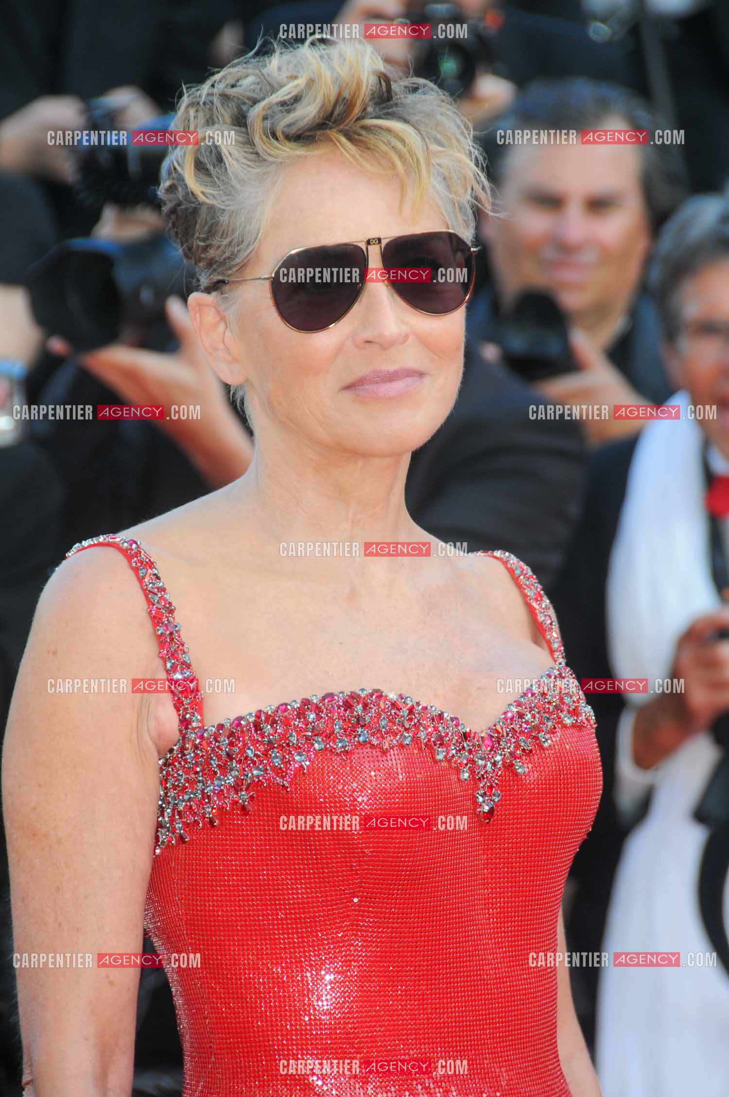 L'actrice américaine Sharon Stone lors du festival de Cannes pour la présentation du film “ ELVIS “ en 2022.