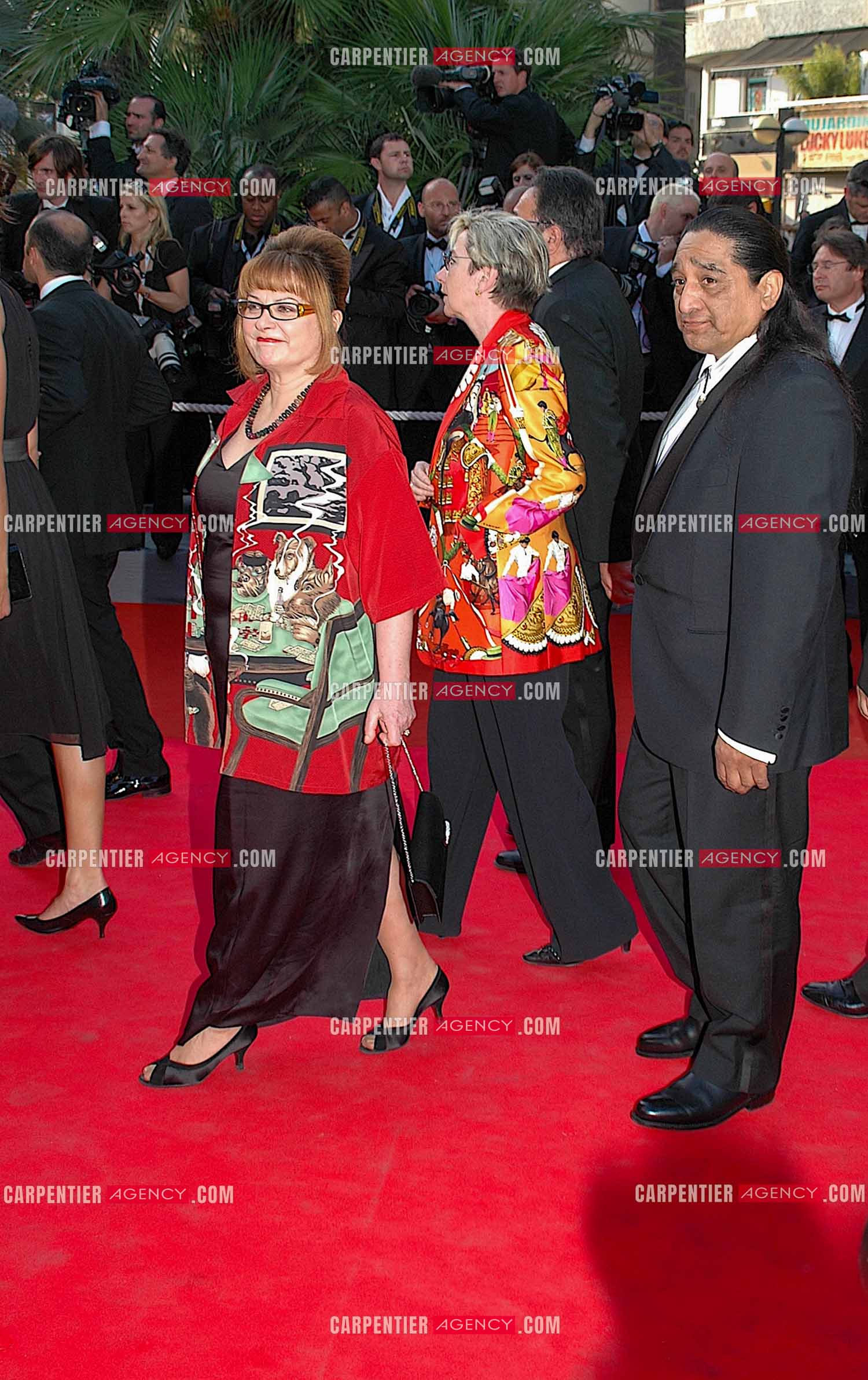 Festival de Cannes 2007. 60e édition du festival, du 16 au 27 mai 2007. L'actrice  Josiane Balasko et son mari George Aguilar assistent à la projection du film “ No Country for Old Men “.