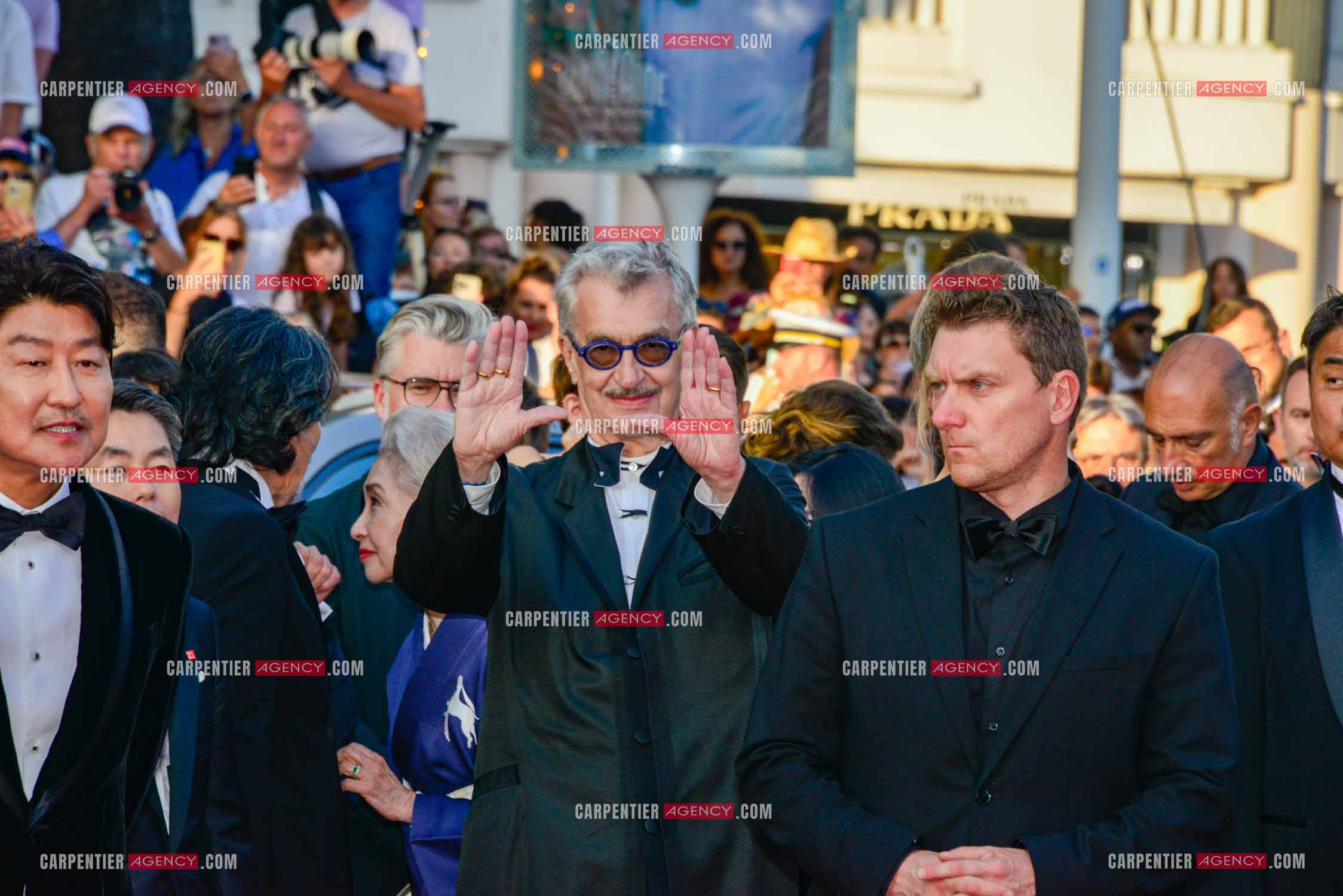 Festival de Cannes 2023. 76e édition du 16 au 27 mai 2023 au Palais des festivals, à Cannes. Le réalisateur et scénariste Wim Wenders assiste à la cérémonie de clôture.
