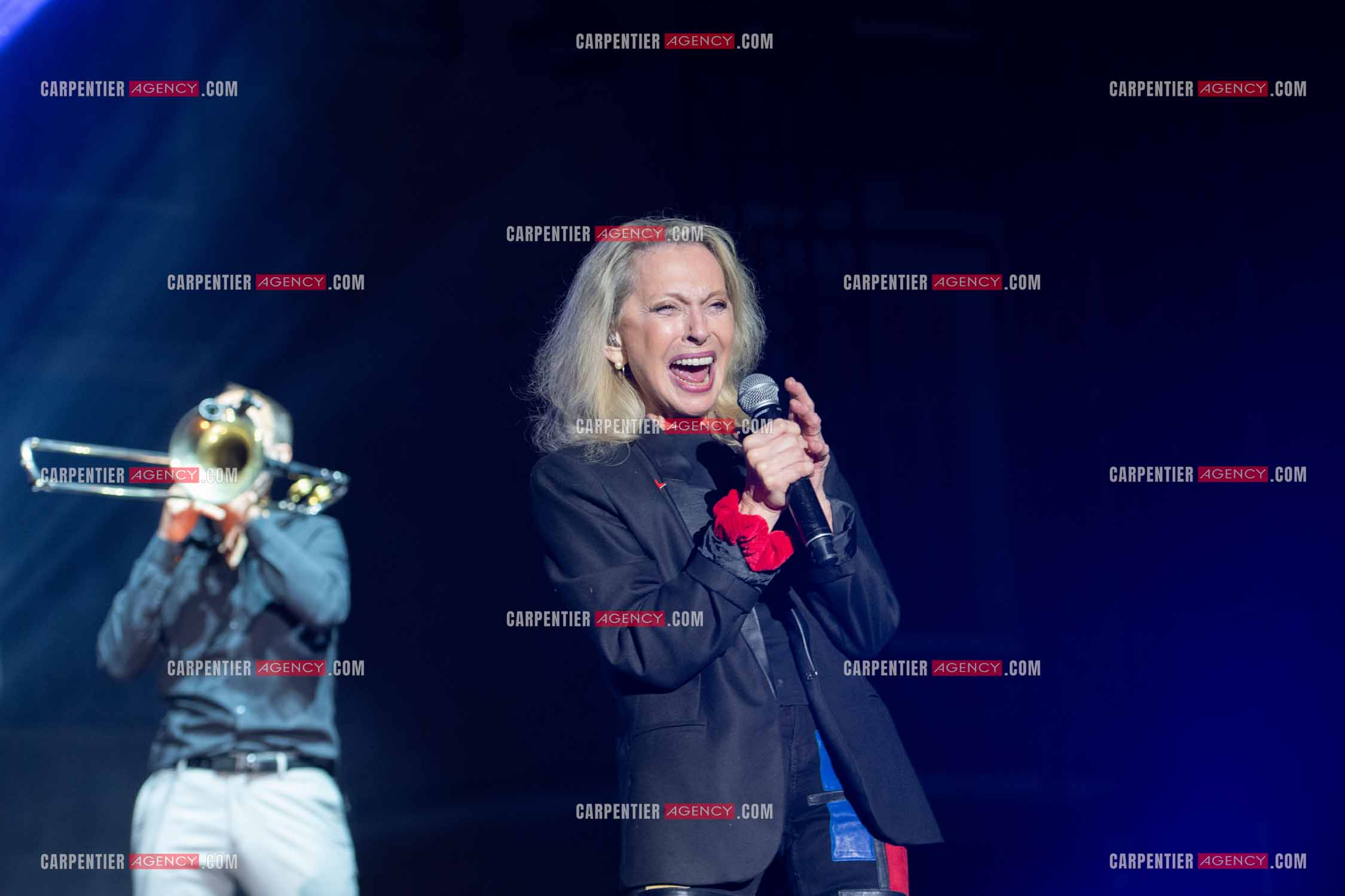 La chanteuse Véronique Sanson en concert lors du festival d'été de Soliès Pont le 17 juillet 2021.  ( Exclusif )