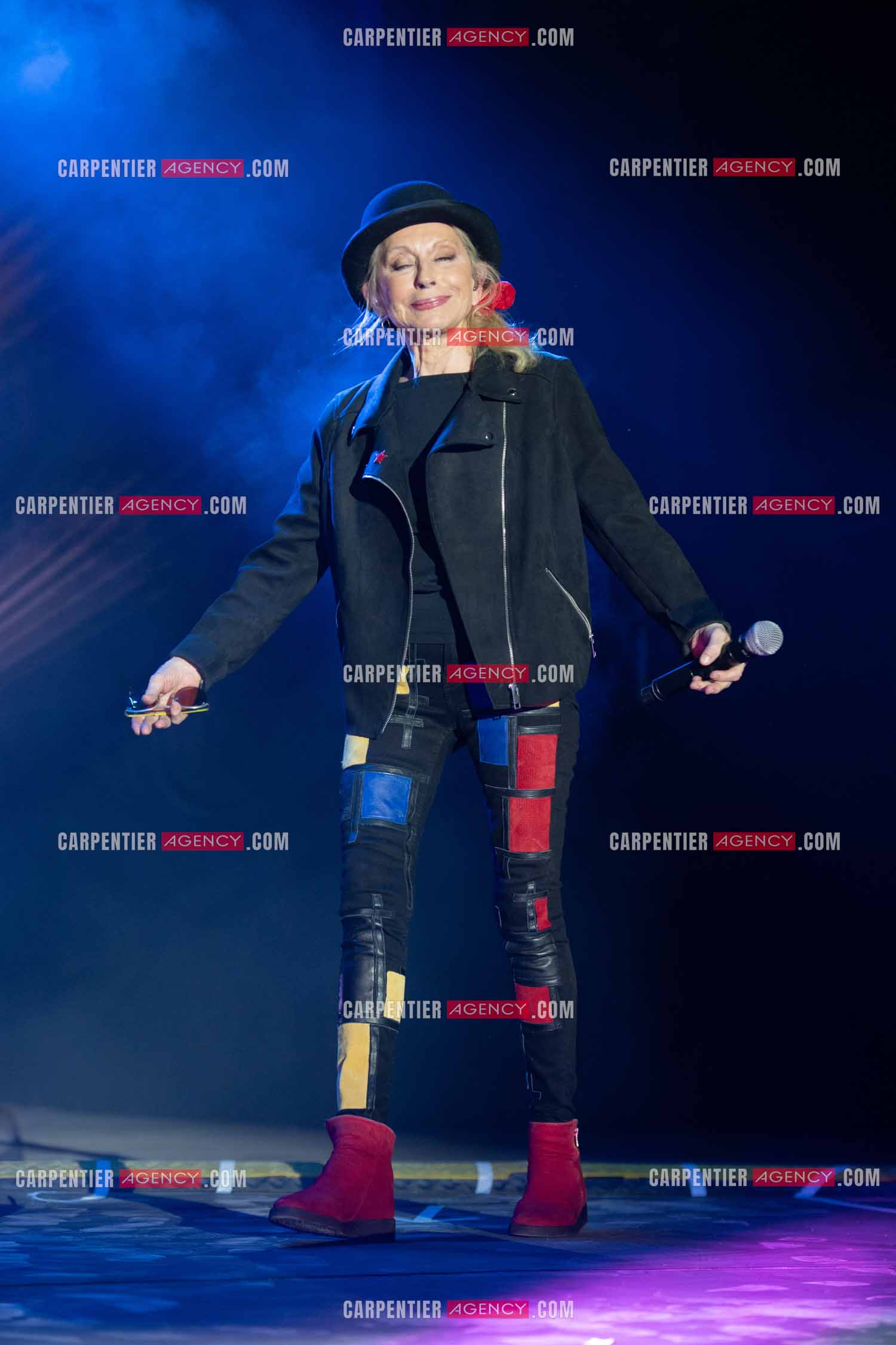 La chanteuse Véronique Sanson en concert lors du festival d'été de Soliès Pont le 17 juillet 2021.  ( Exclusif )