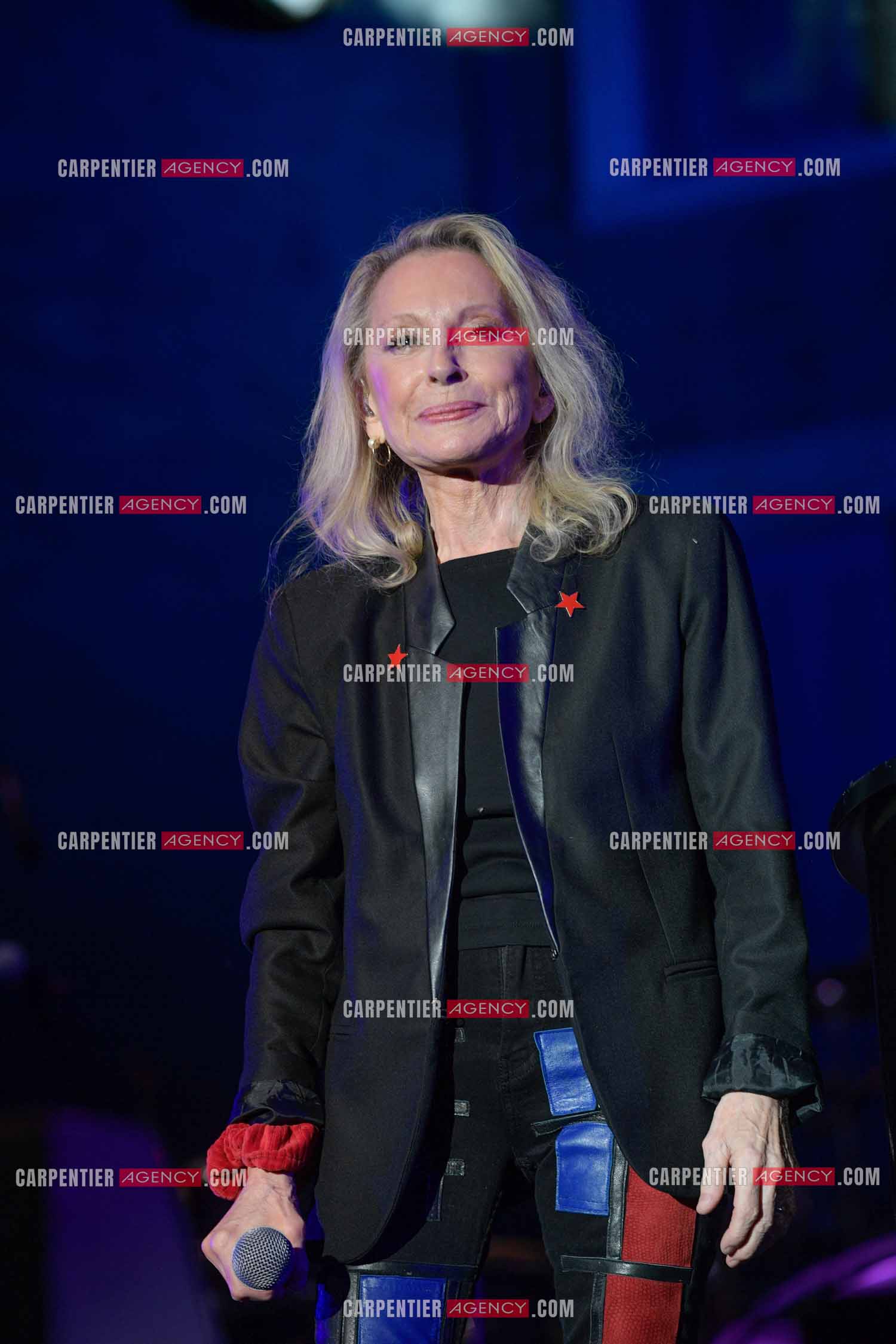 La chanteuse véronique Sanson en concert pour le festival du château de Solliès-Pont en 2021.   ( Exclusif )