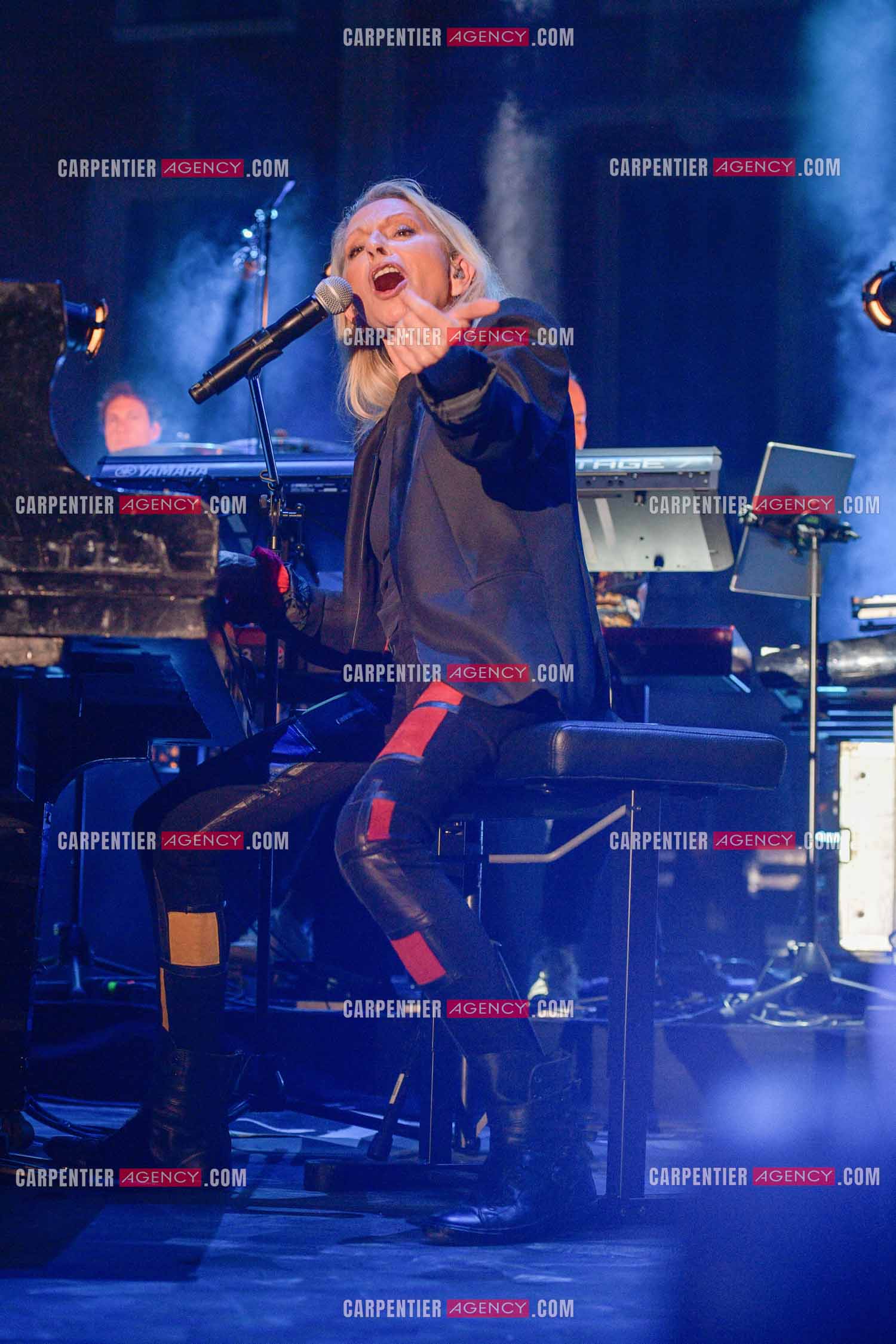 La chanteuse véronique Sanson en concert pour le festival du château de Solliès-Pont en 2021.   ( Exclusif )