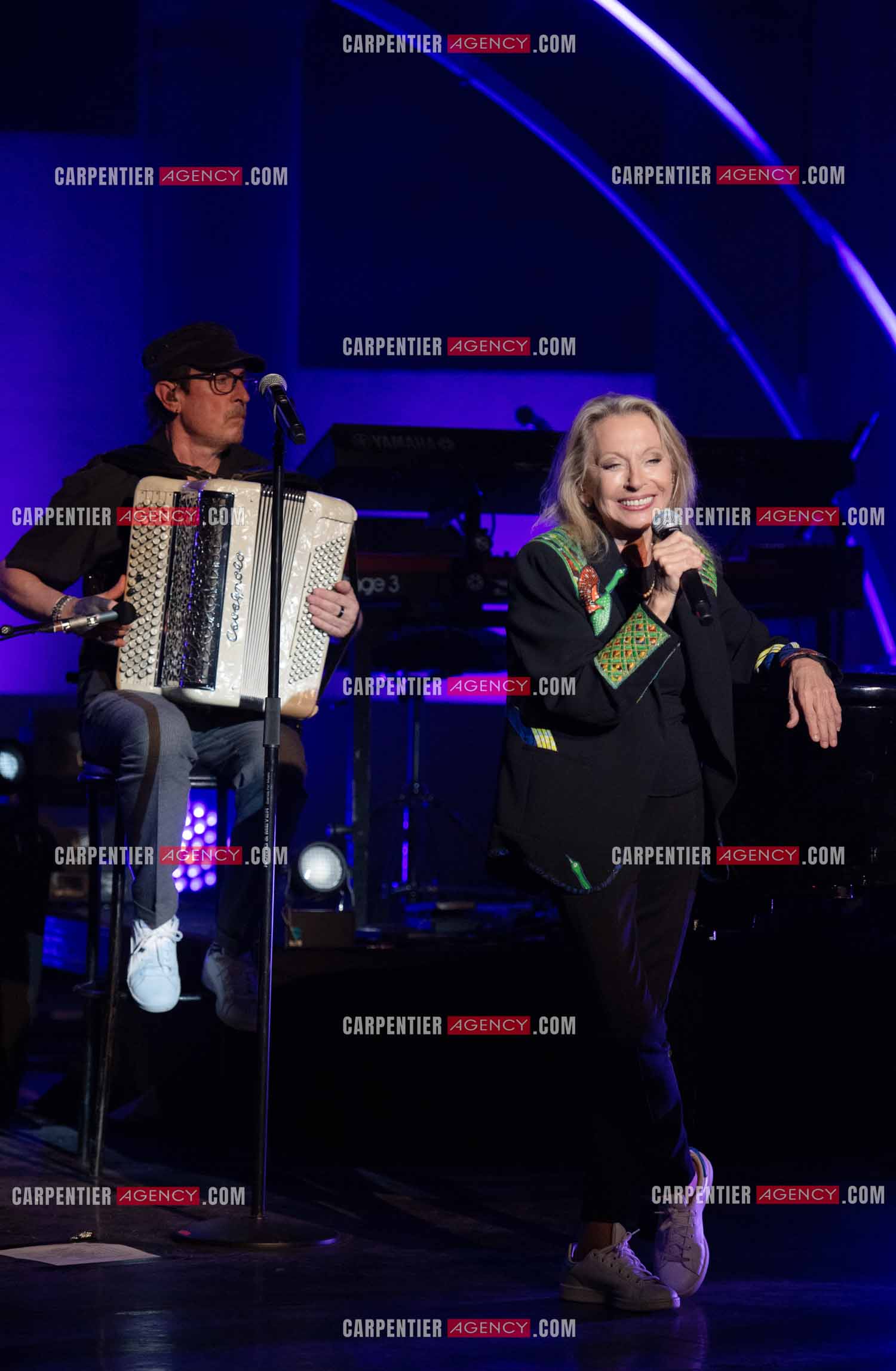 La chanteuse Véronique Sanson au festival de Ramatuelle pour sa dernière date de sa tournée d'été "Hasta Luego".    ( Exclusif )