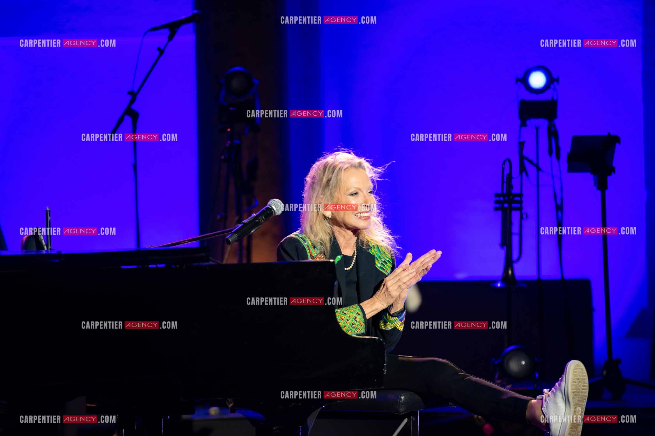 La chanteuse Véronique Sanson au festival de Ramatuelle pour sa dernière date de sa tournée d'été "Hasta Luego".    ( Exclusif )