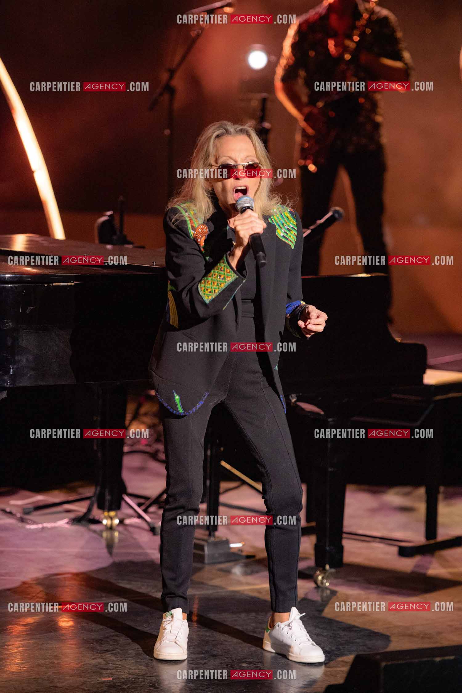 La chanteuse Véronique Sanson au festival de Ramatuelle pour sa dernière date de sa tournée d'été "Hasta Luego".      ( Exclusif )