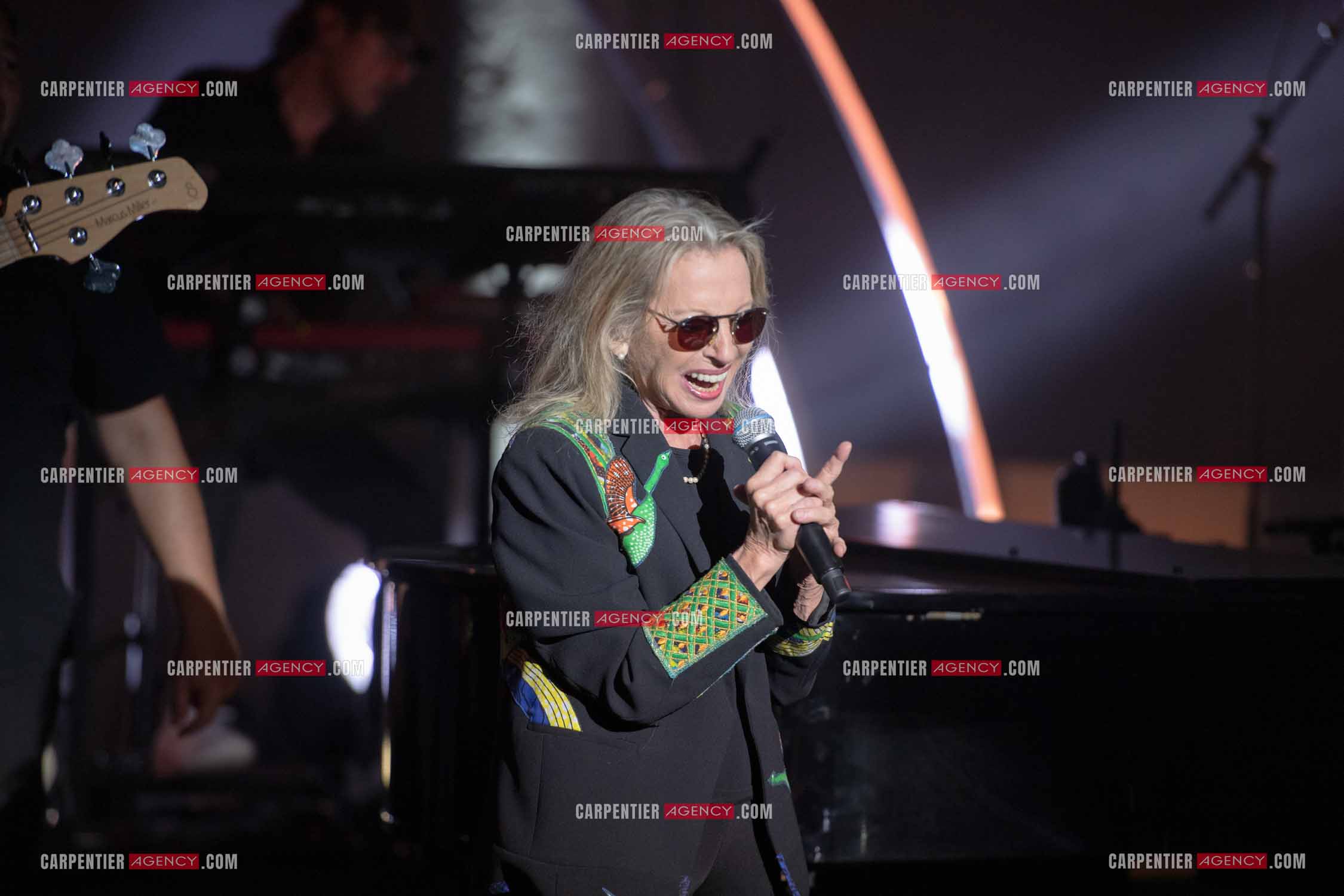 La chanteuse Véronique Sanson au festival de Ramatuelle pour sa dernière date de sa tournée d'été "Hasta Luego".    ( Exclusif )