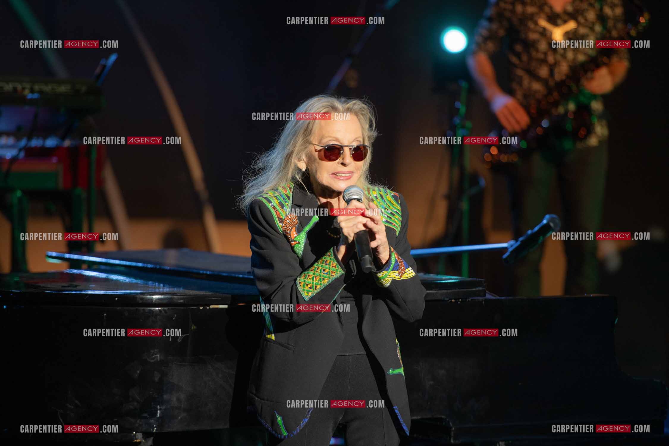 La chanteuse Véronique Sanson au festival de Ramatuelle pour sa dernière date de sa tournée d'été "Hasta Luego".      ( Exclusif )