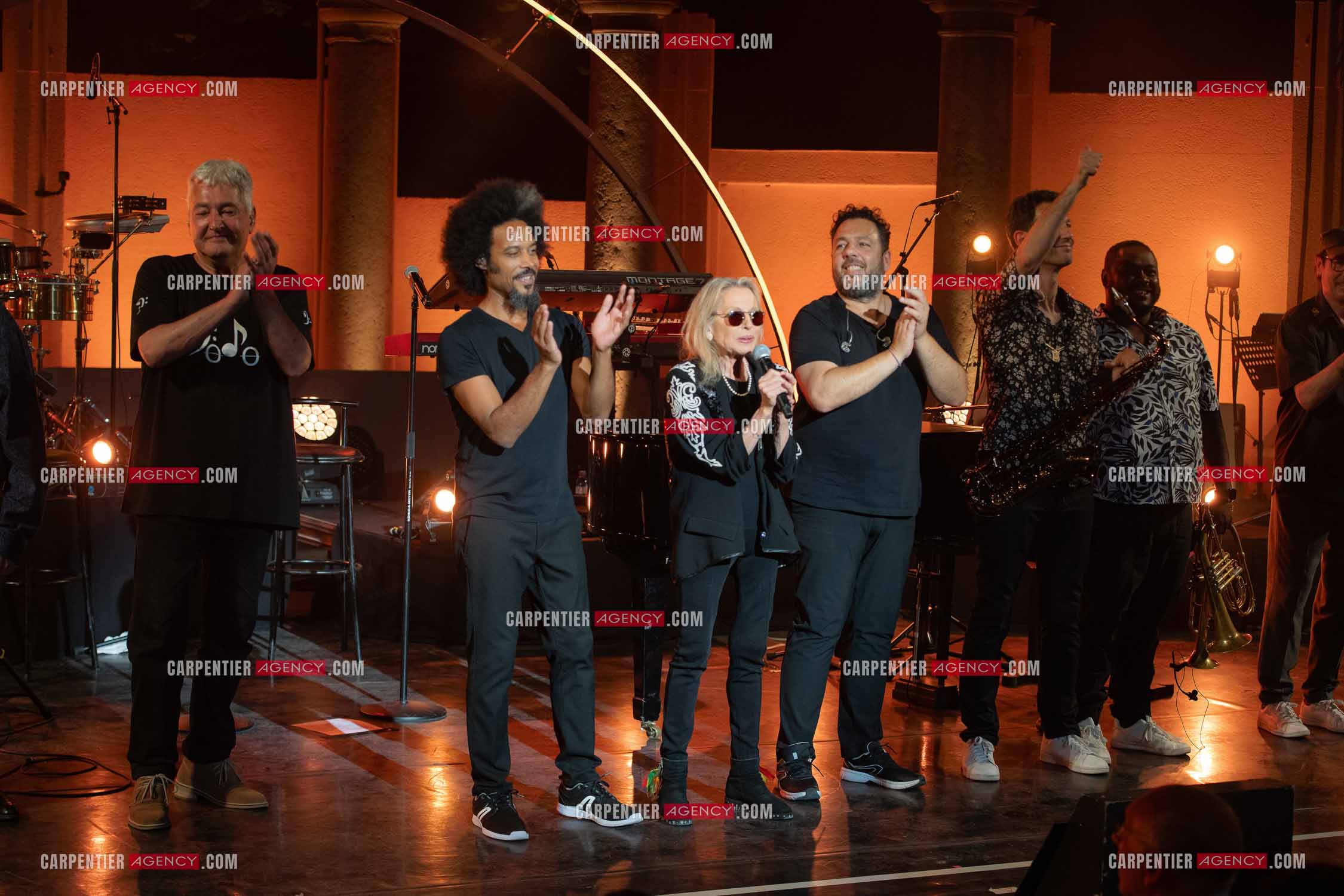 La chanteuse Véronique Sanson au festival de Ramatuelle pour sa dernière date de sa tournée d'été "Hasta Luego".      ( Exclusif )
