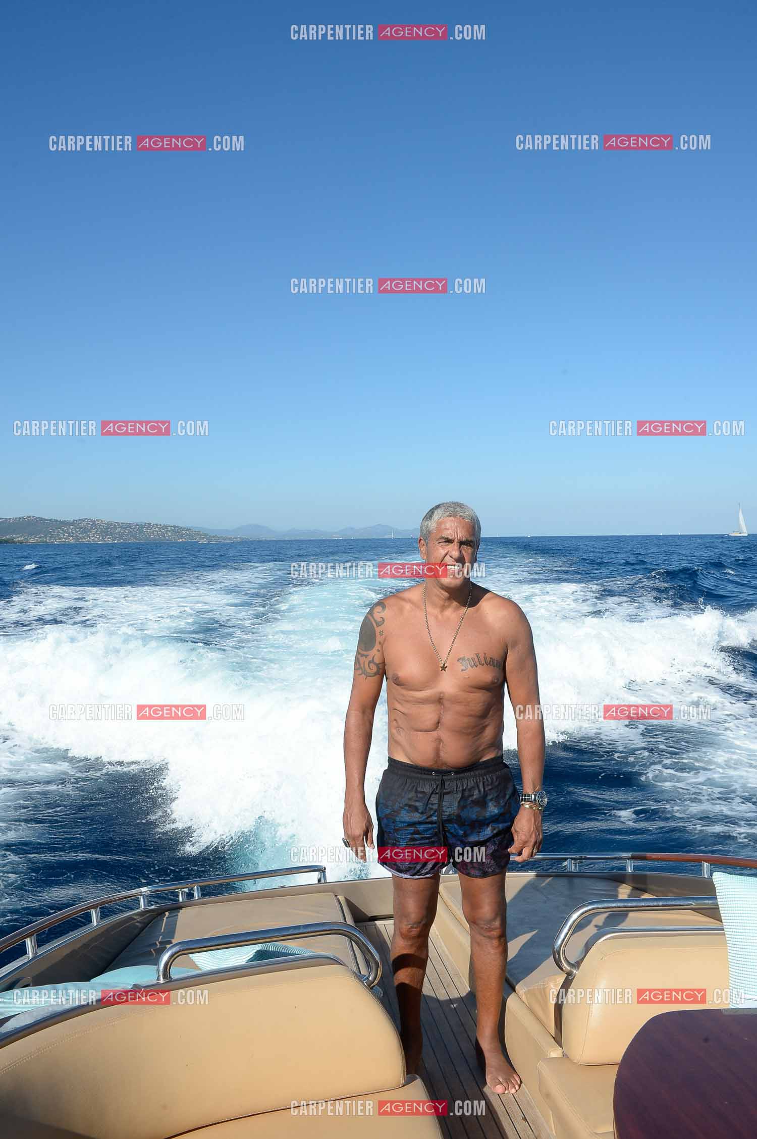 L'acteur Samy Naceri lors de ses  vacances a St Tropez.       ( Exclusif )