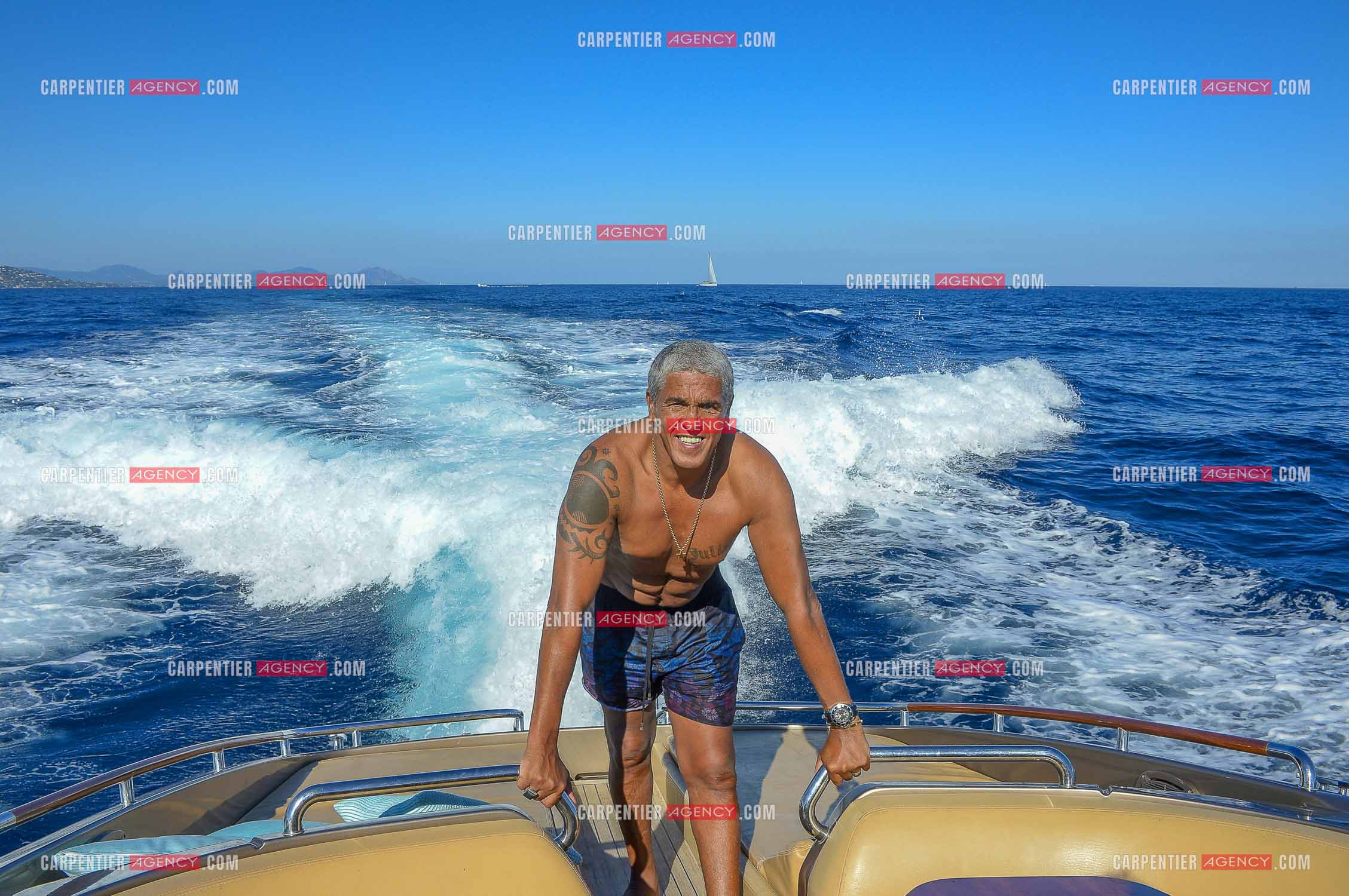 L'acteur Samy Naceri lors de ses vacances a St Tropez.  ( Exclusif )