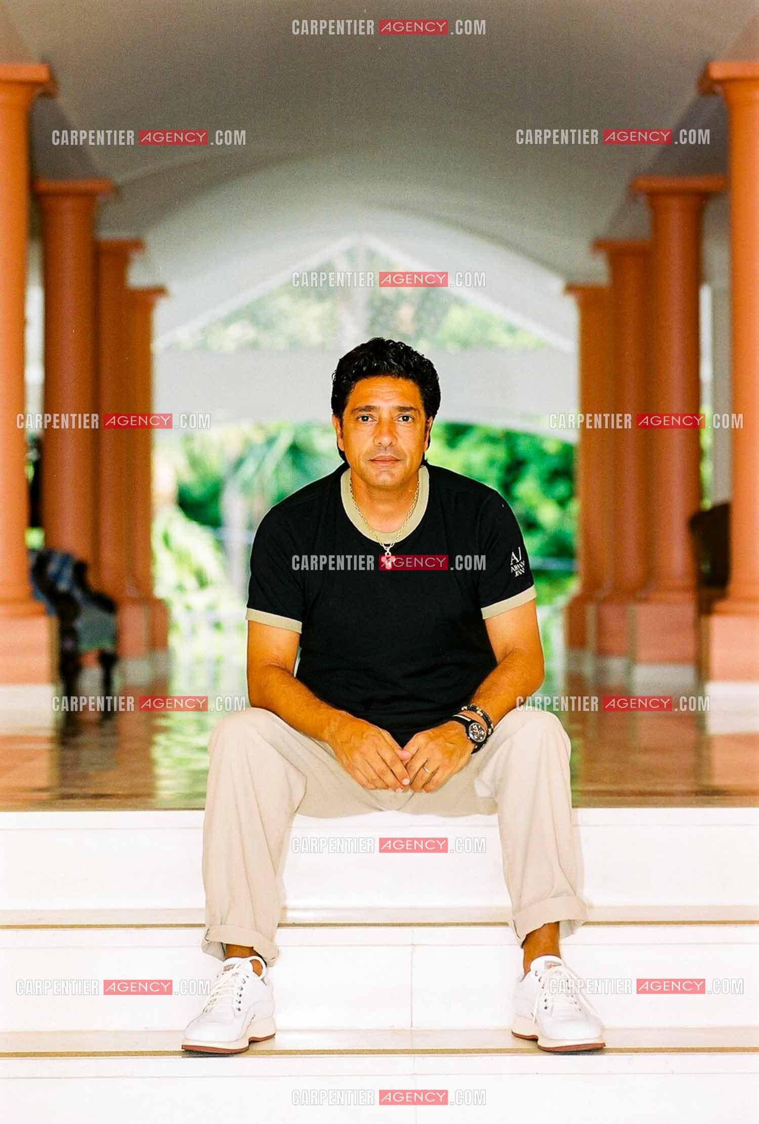 Le chanteur Frédéric François lors des escales de sa croisière aux Caraïbes en 2001.  ( Exclusif )