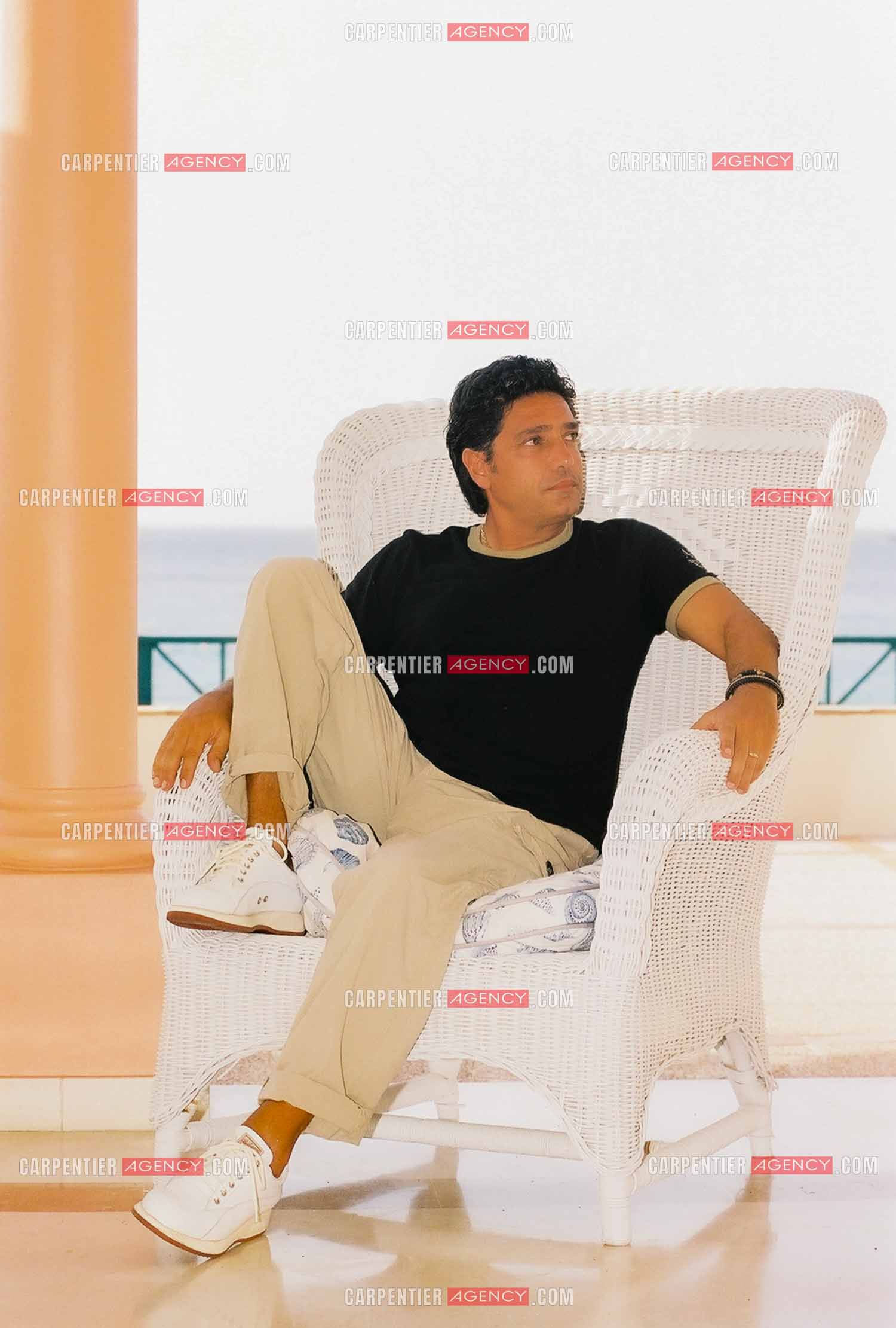 Le chanteur Frédéric François lors des escales de sa croisière aux Caraïbes en 2001.  ( Exclusif )