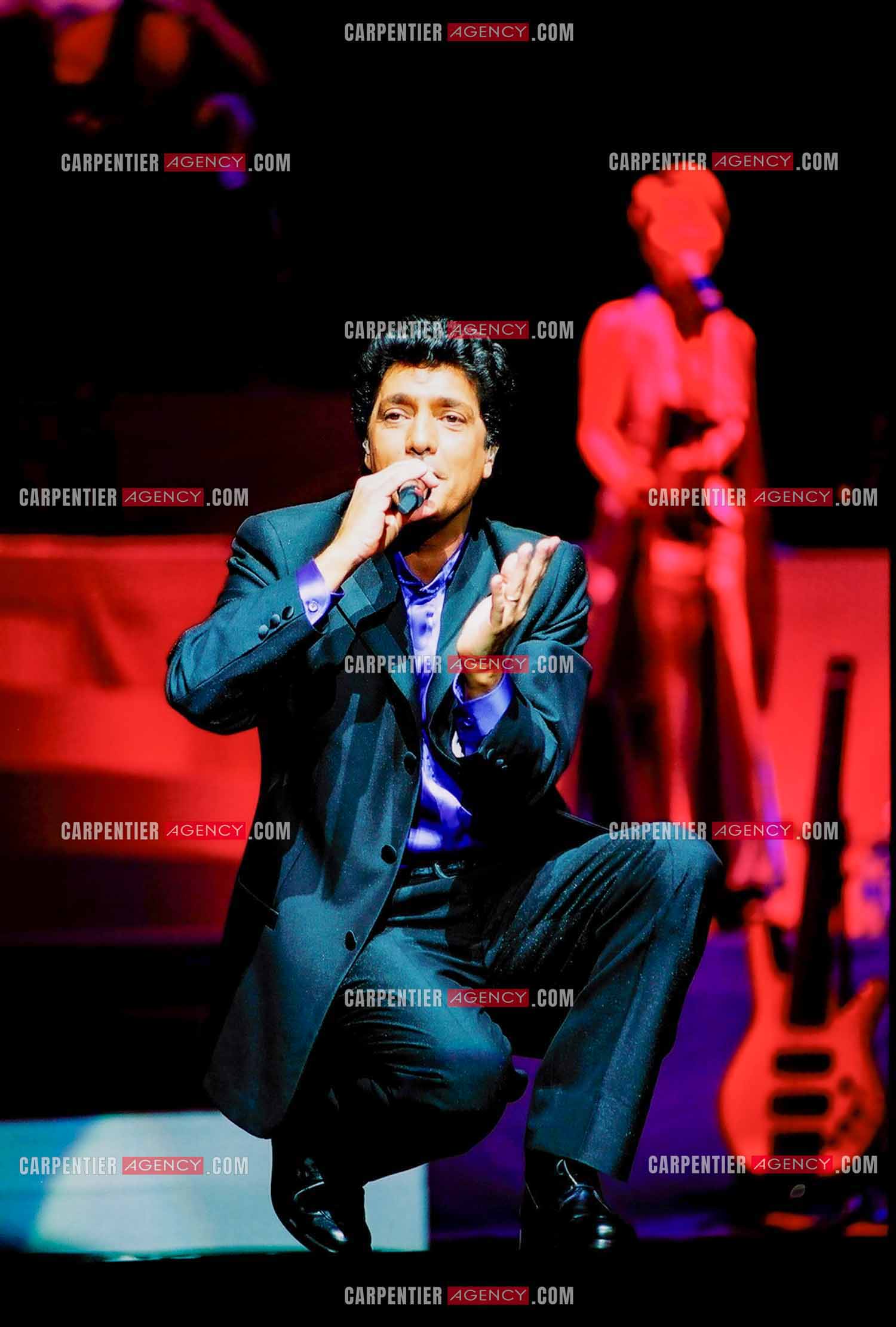 Le chanteur Frédéric François à l'Olympia du 10 au 19 mars 2000.  ( Exclusif )