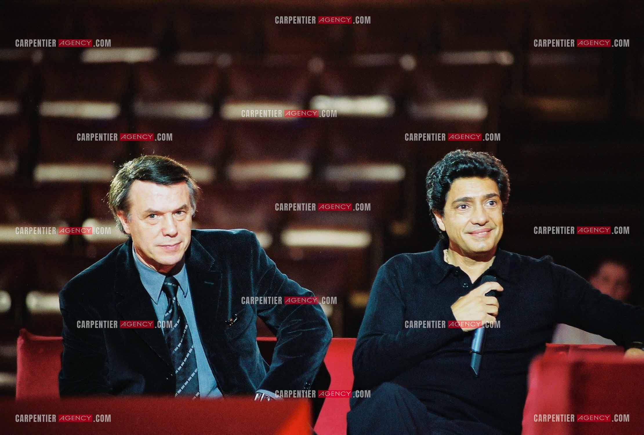 RTL Télévision rend hommage à Frédéric François autour de sa famille et ses amis. Frédéric et son ami Salvatore Adamo.  ( Exclusif )