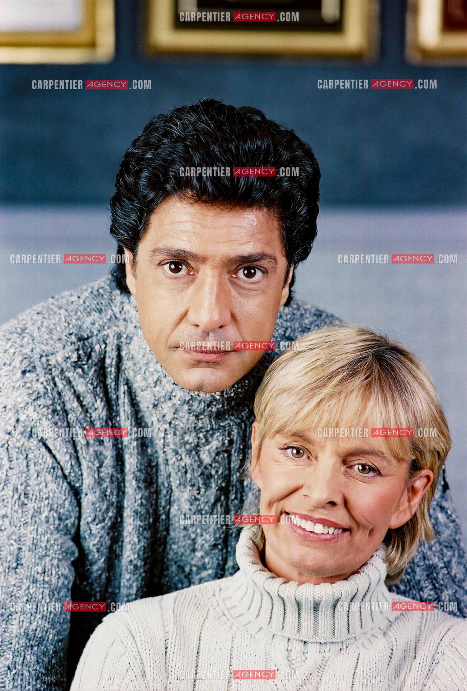 Le chanteur Frédéric François chez lui en Belgique. Frédéric et sa femme Monique.  ( Exclusif )