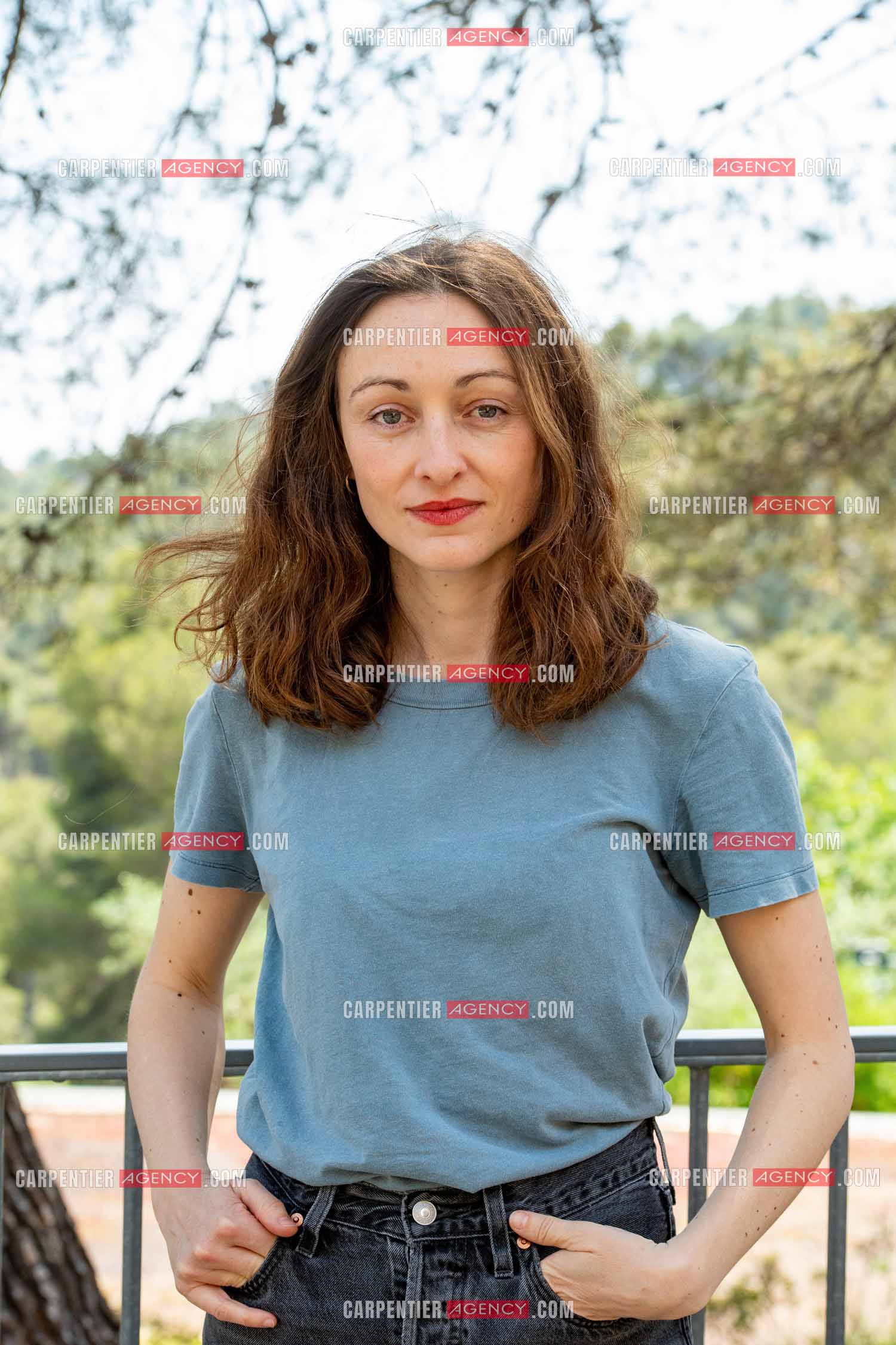 L'actrice et metteur en scène Delphine Hecquet a  Châteauvallon dans le Var.    ( Exclusif )