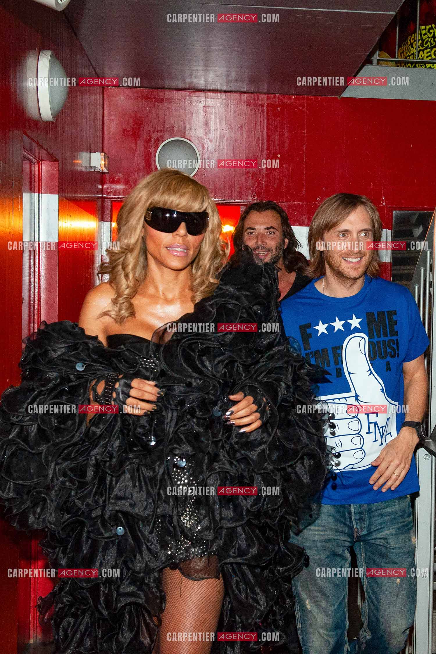 Soirée de Cathy et David Guetta  "F*** Me, I'm famous" au Zénith de Paris en 2010. David et Cathy Guetta dans les loges avant le concert.    ( Exclusif )