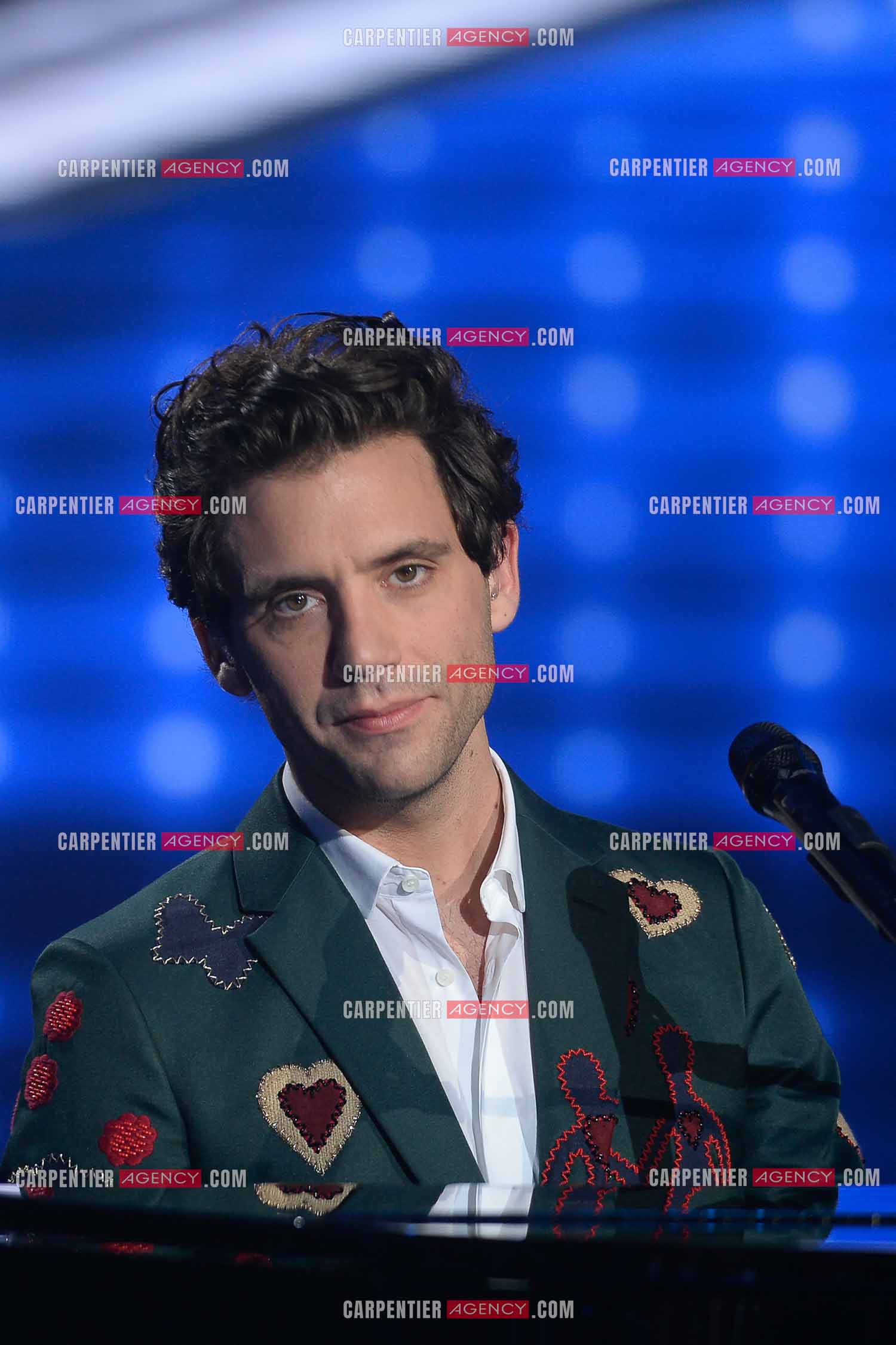 Le coach Mika lors de l'émission The Voice.  ( Exclusif )